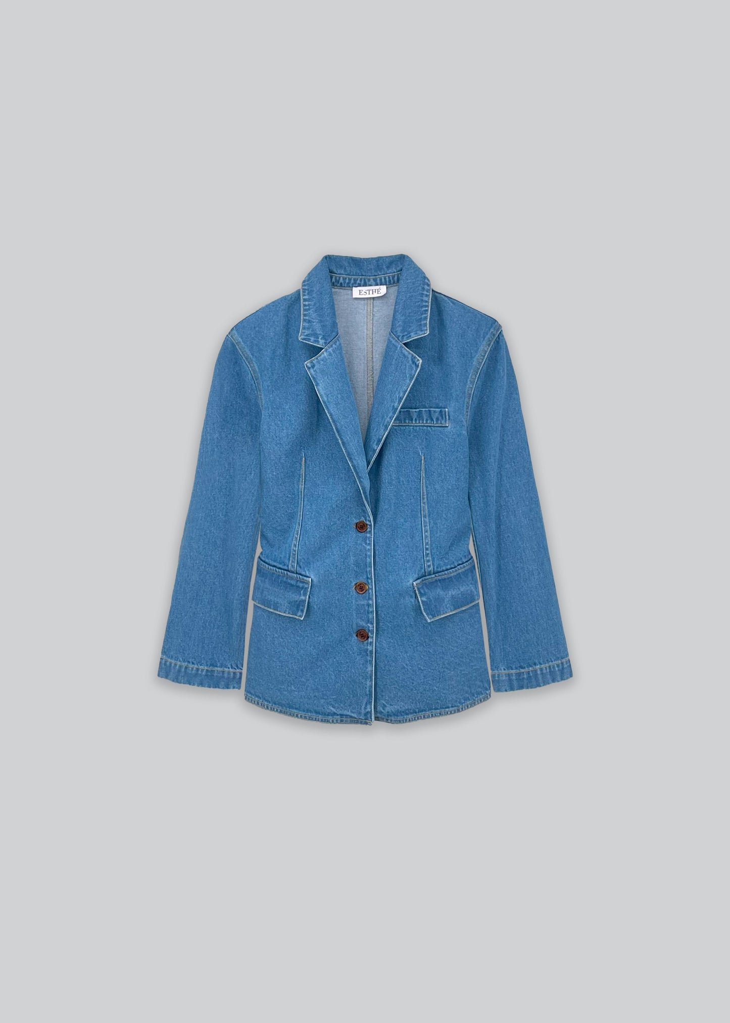 esthé denim oversized blazer