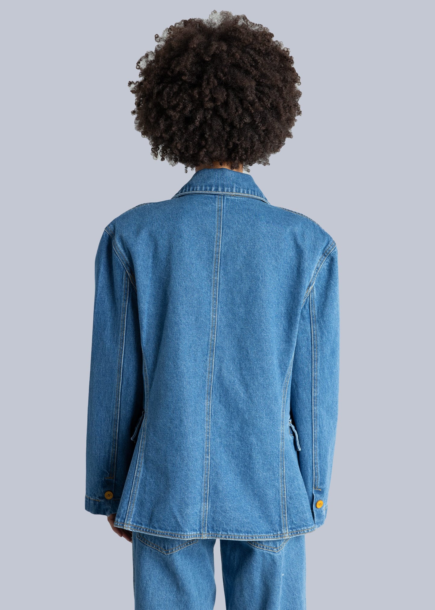 esthé denim oversized blazer