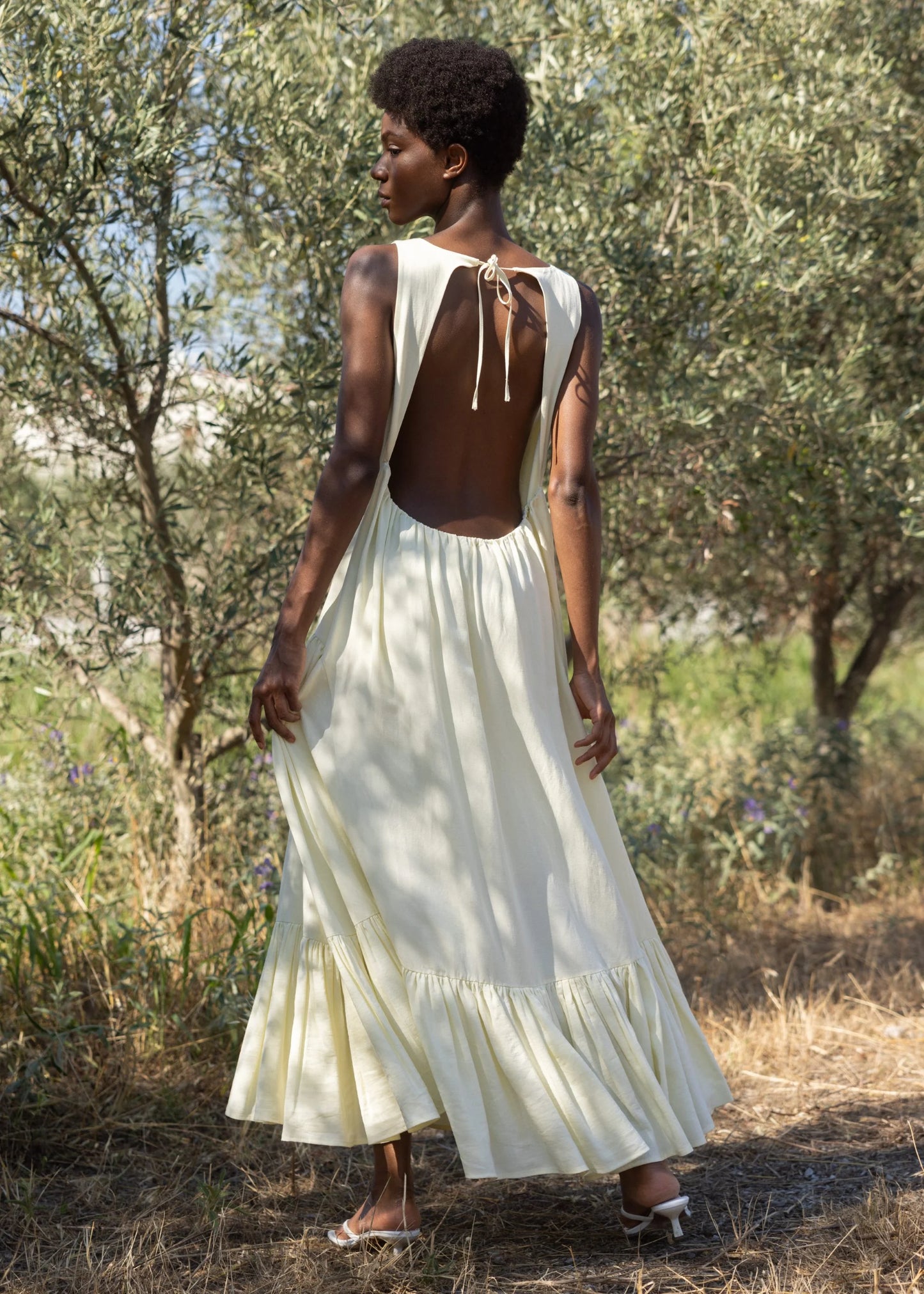 esthé open-back maxi dress