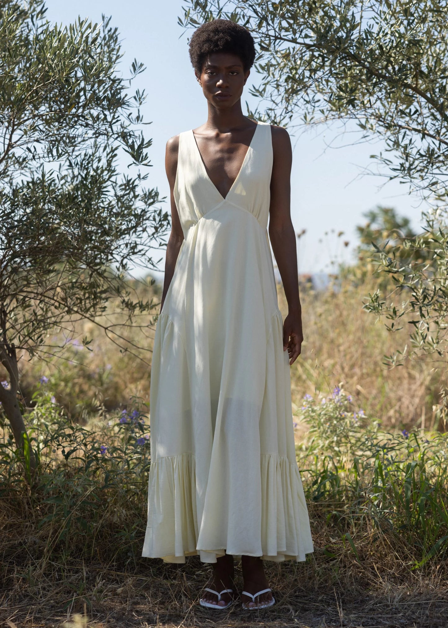 esthé open-back maxi dress