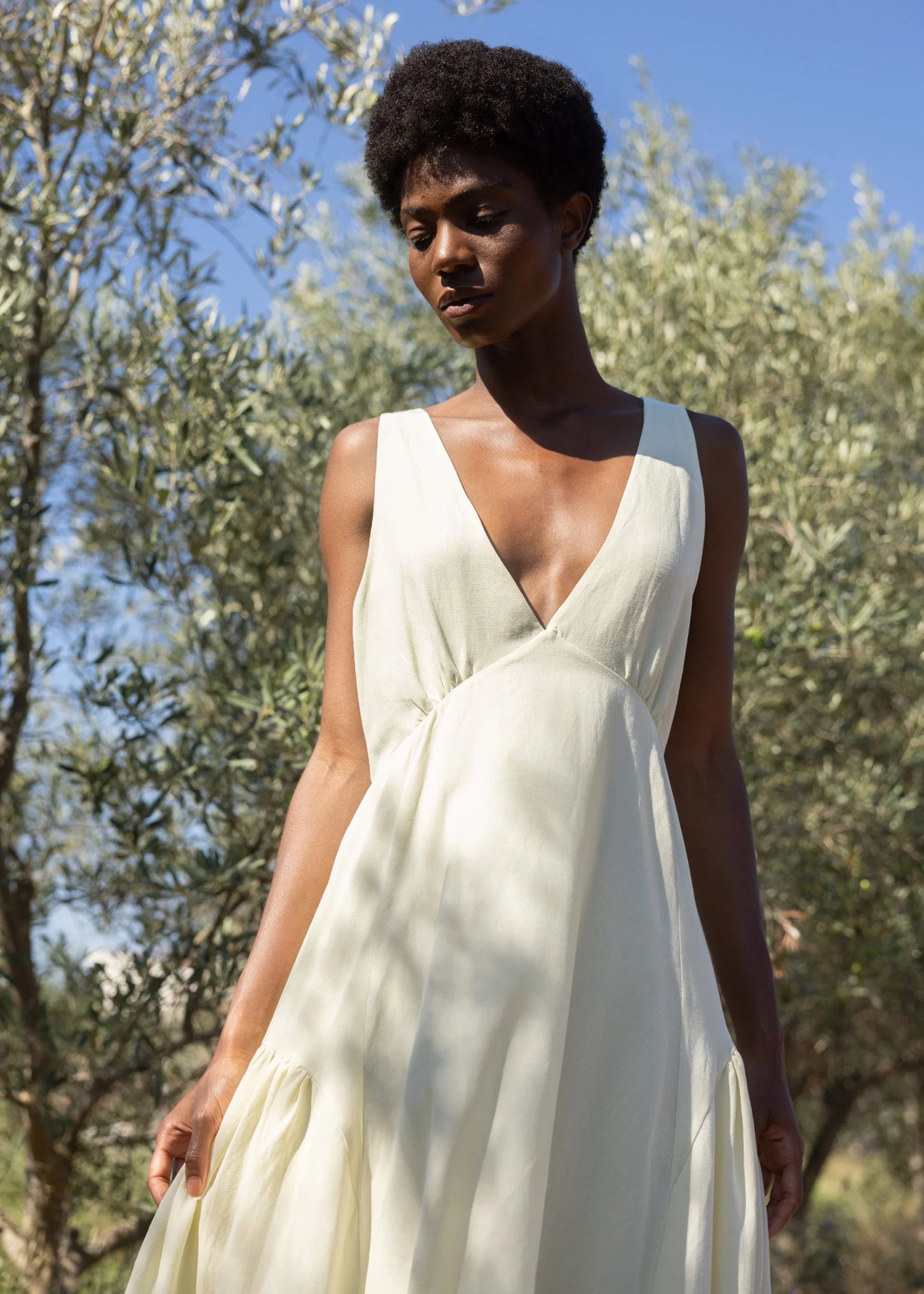 esthé open-back maxi dress