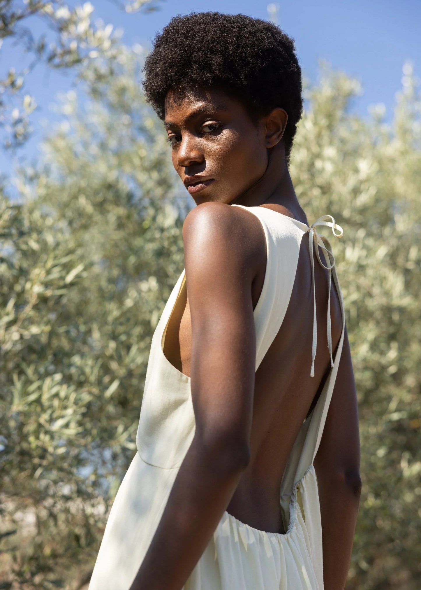 esthé open-back maxi dress