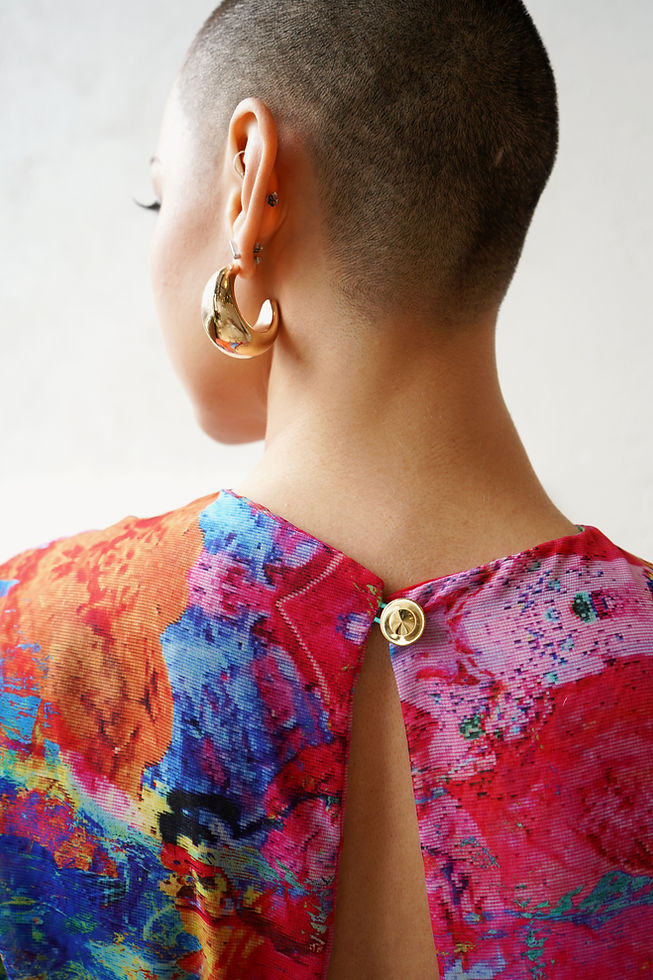 madaleine nelson chiffon open back top