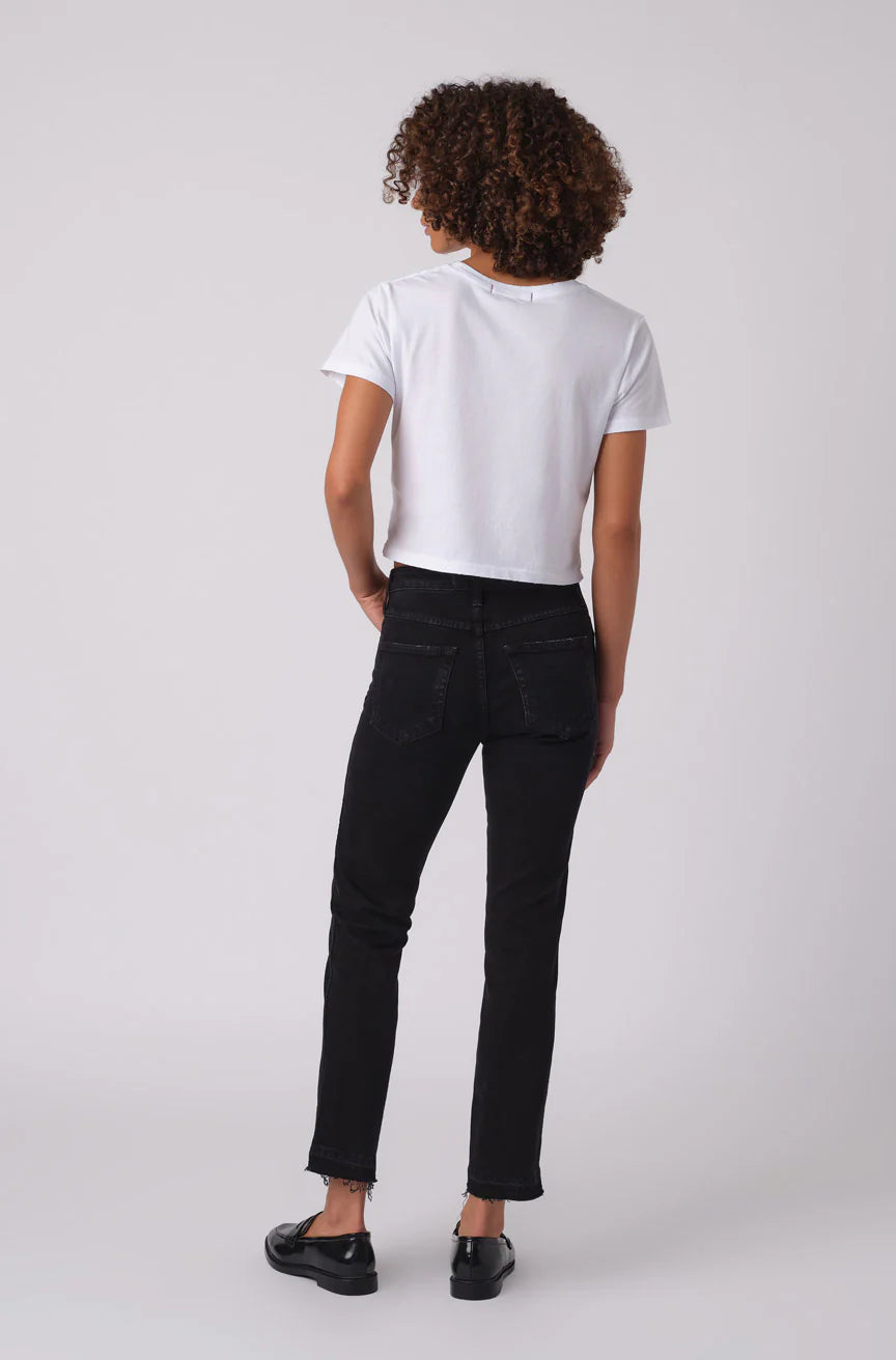amo babe high rise slim straight jeans