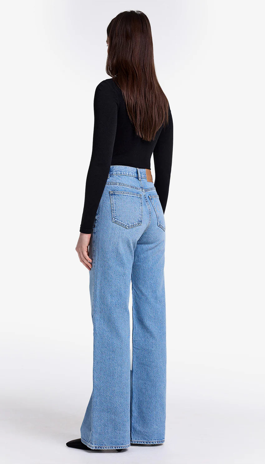 smythe dove high rise wide leg jean