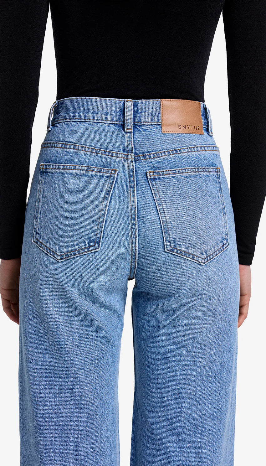 smythe dove high rise wide leg jean