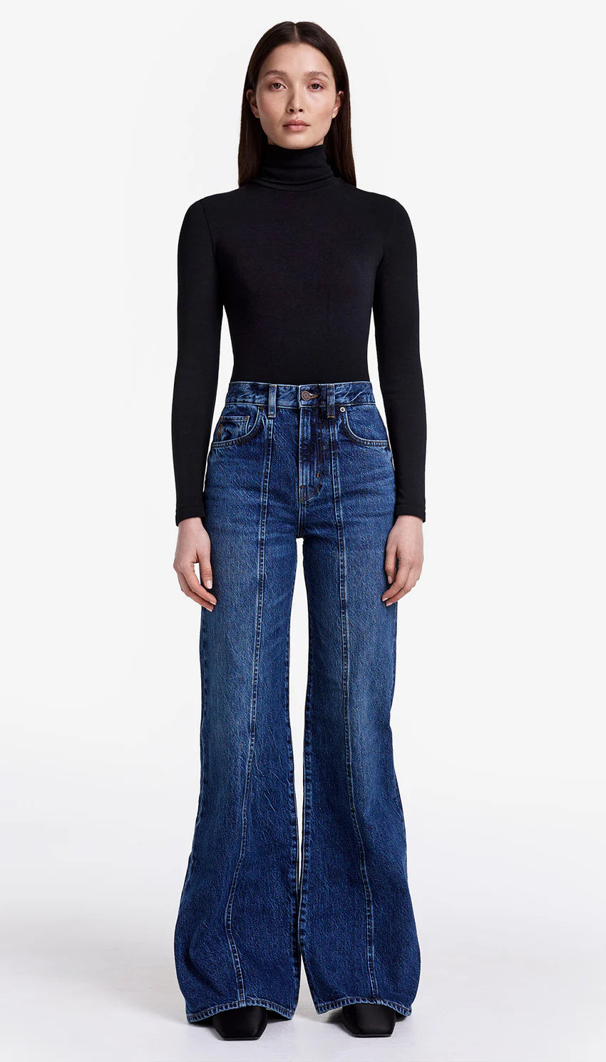 smythe dove carpenter high rise wide leg jean