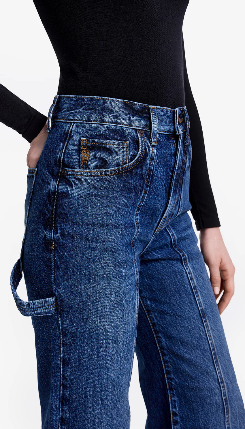 smythe dove carpenter high rise wide leg jean