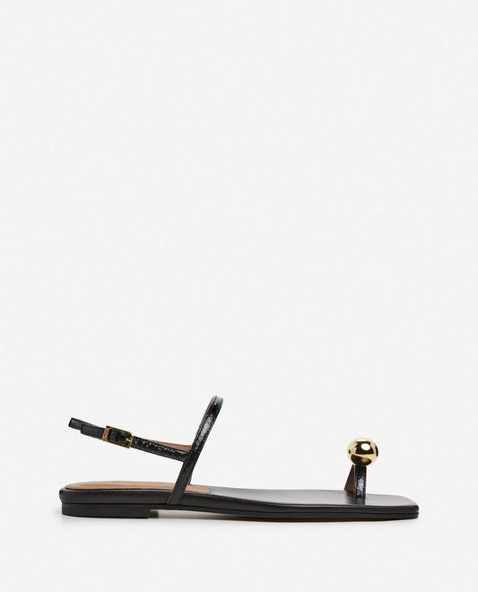 flattered idris leather snake sandal