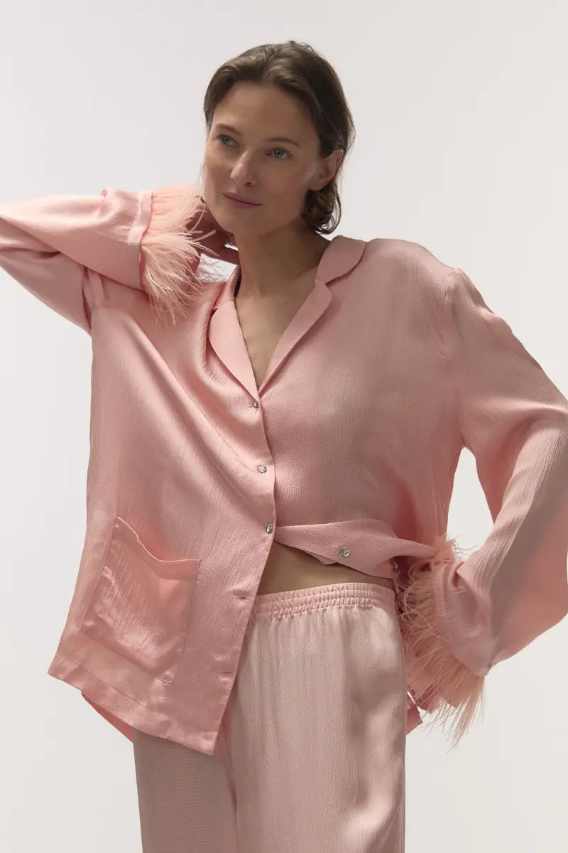 love stories blanca pyjama shirt