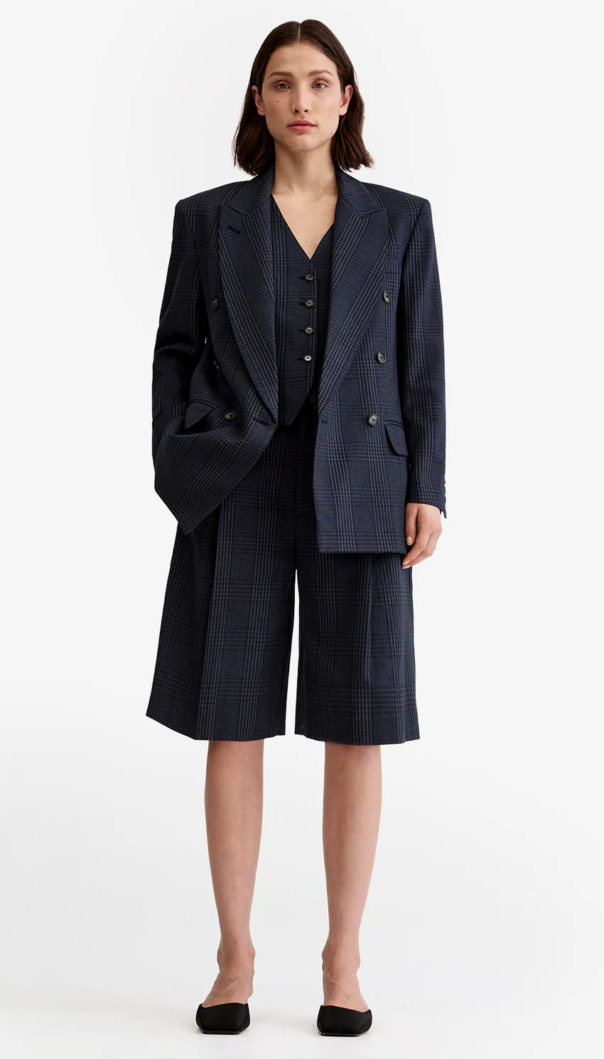 smythe pleated long short