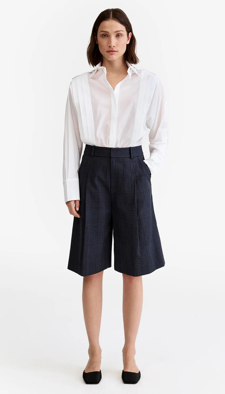 smythe pleated long short