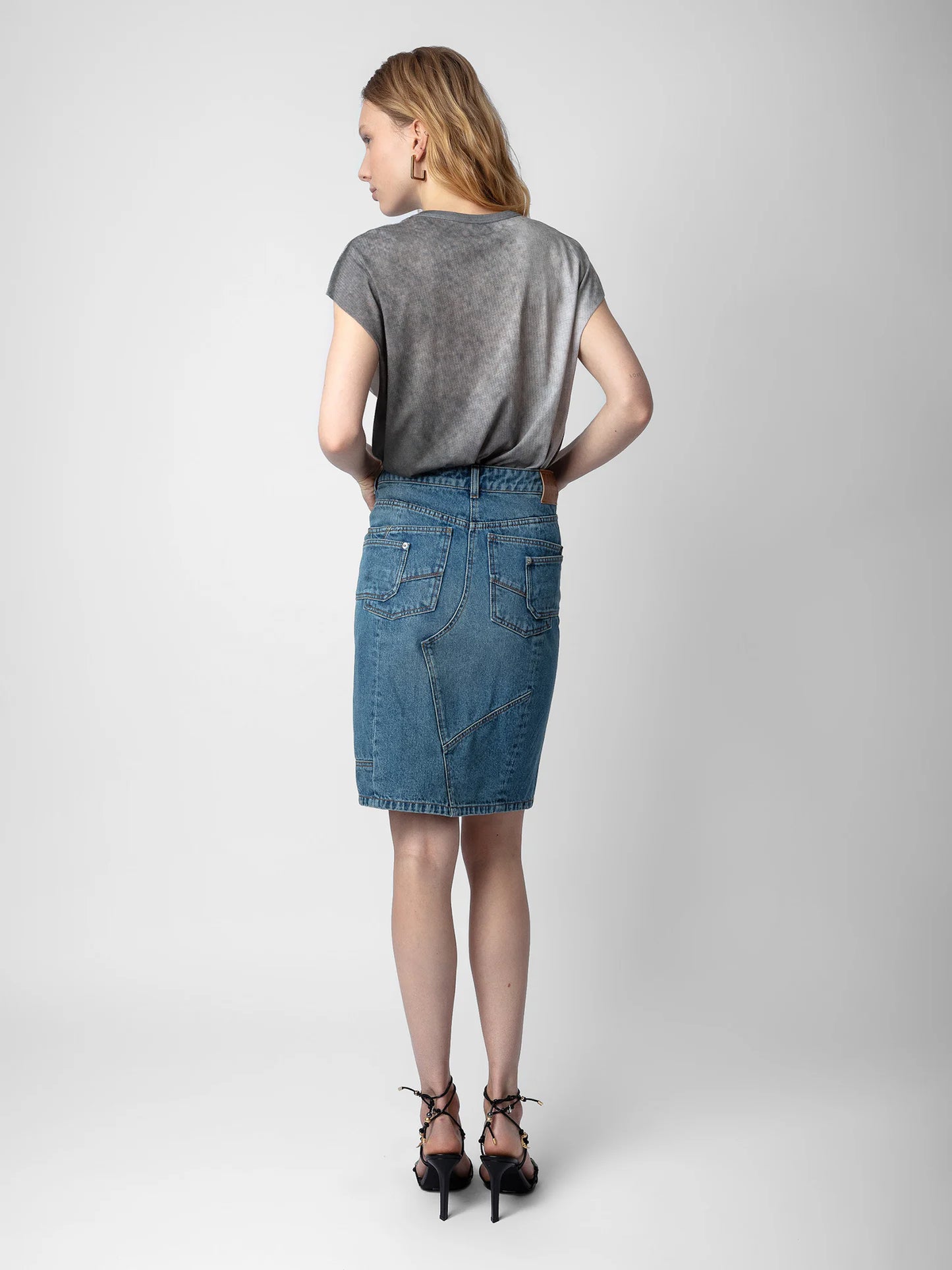 zadig&voltaire jinko denim skirt