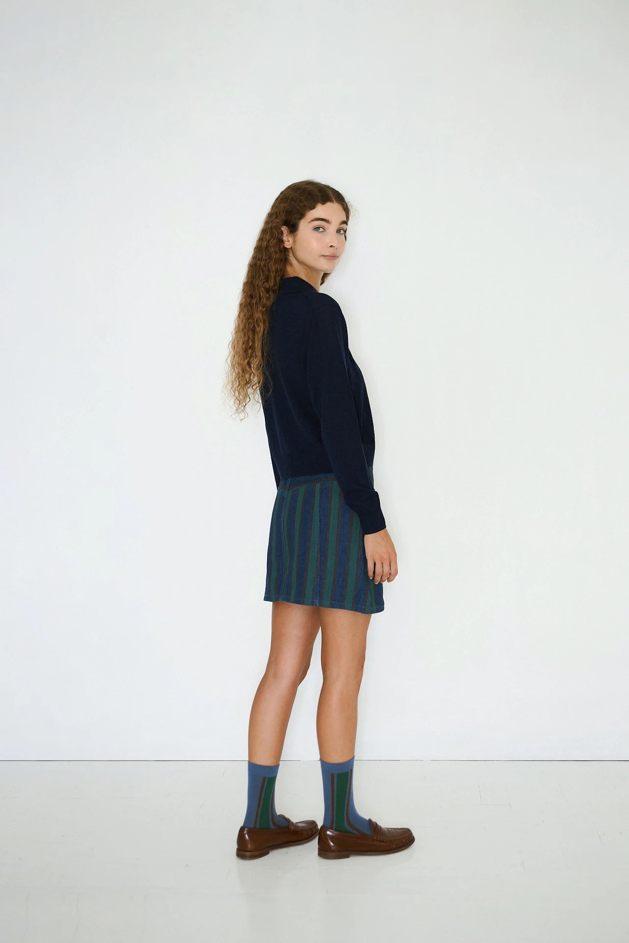 the tiny big sister striped mini skirt