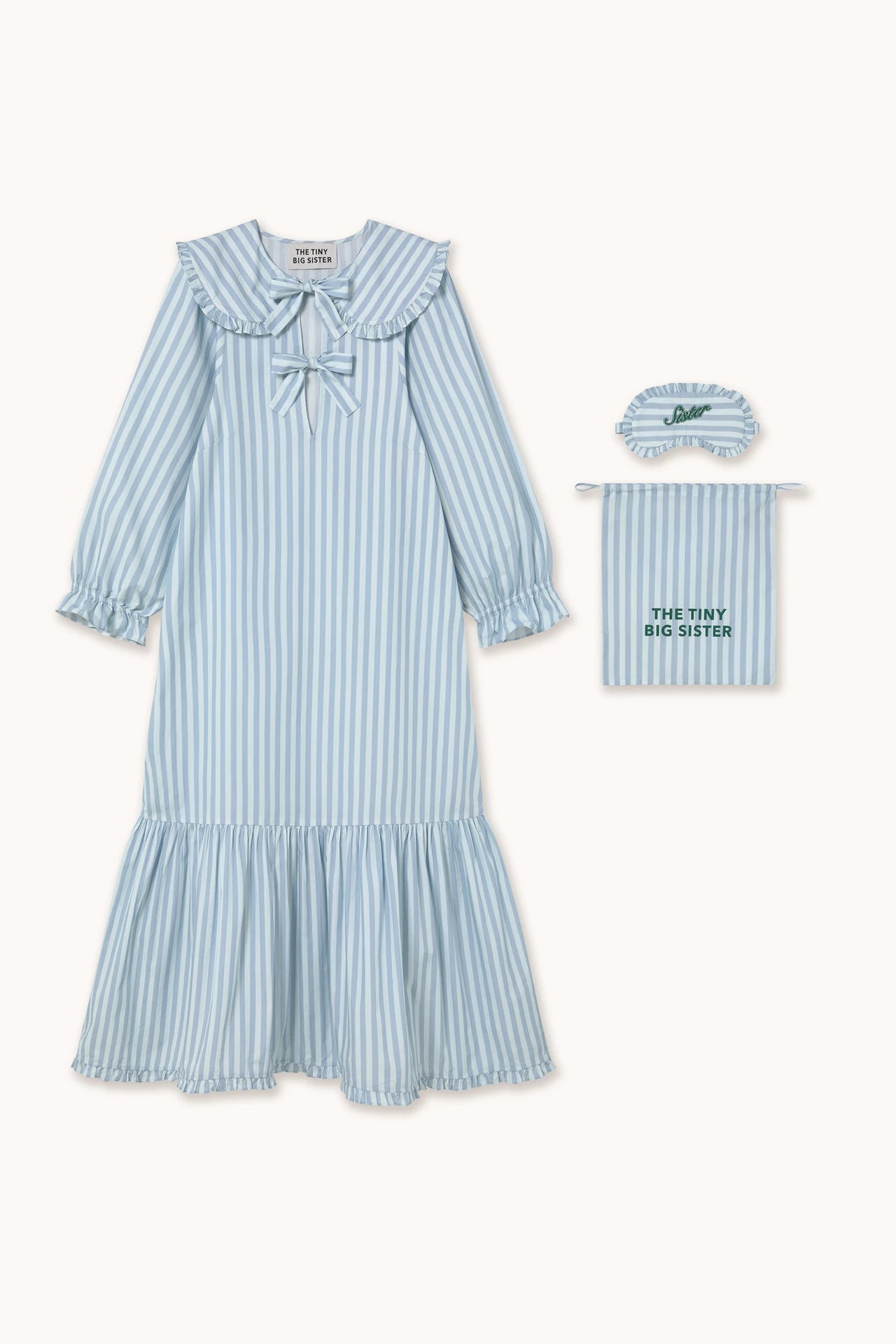 the tiny big sister striped nightgown