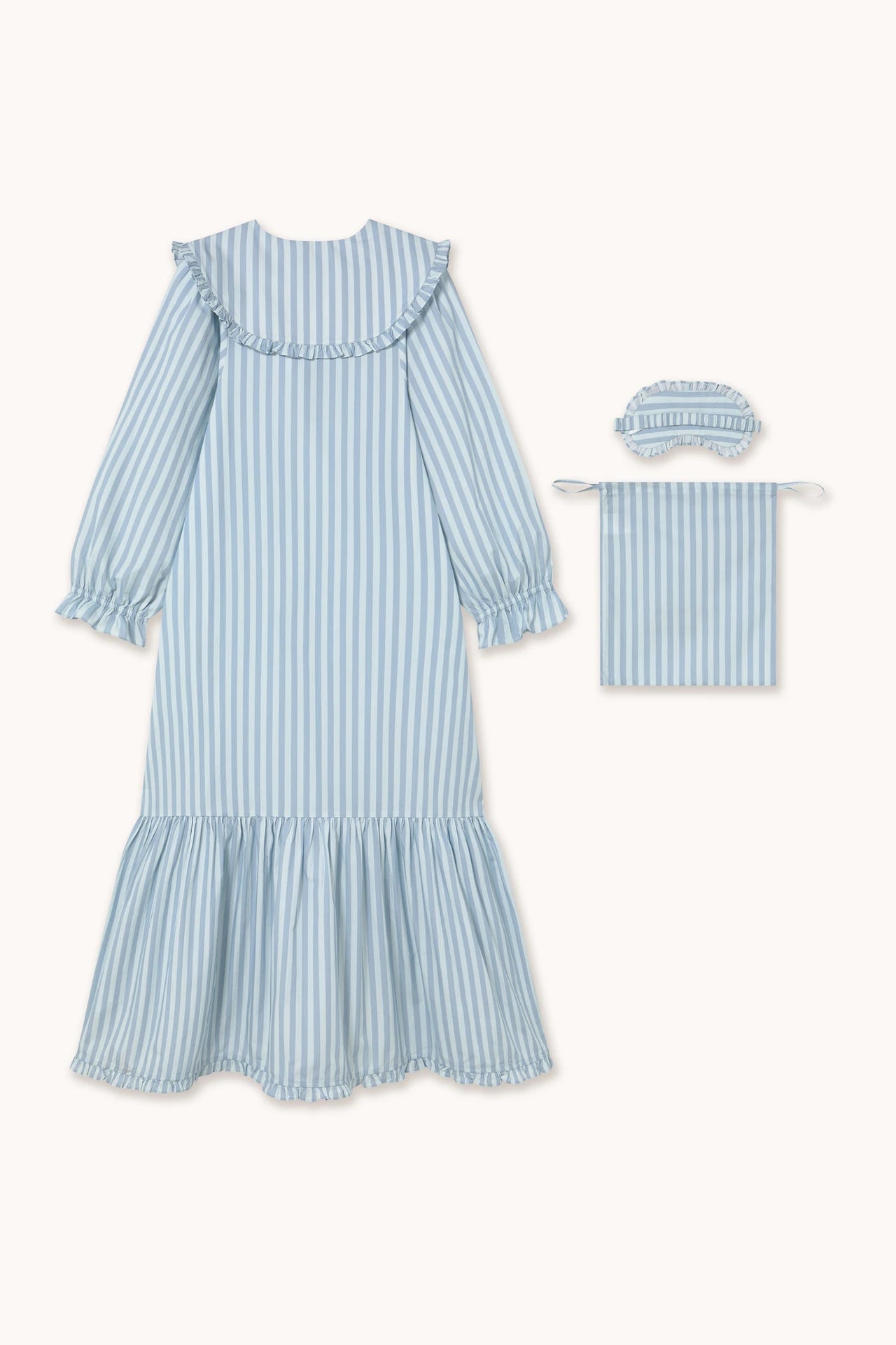 the tiny big sister striped nightgown