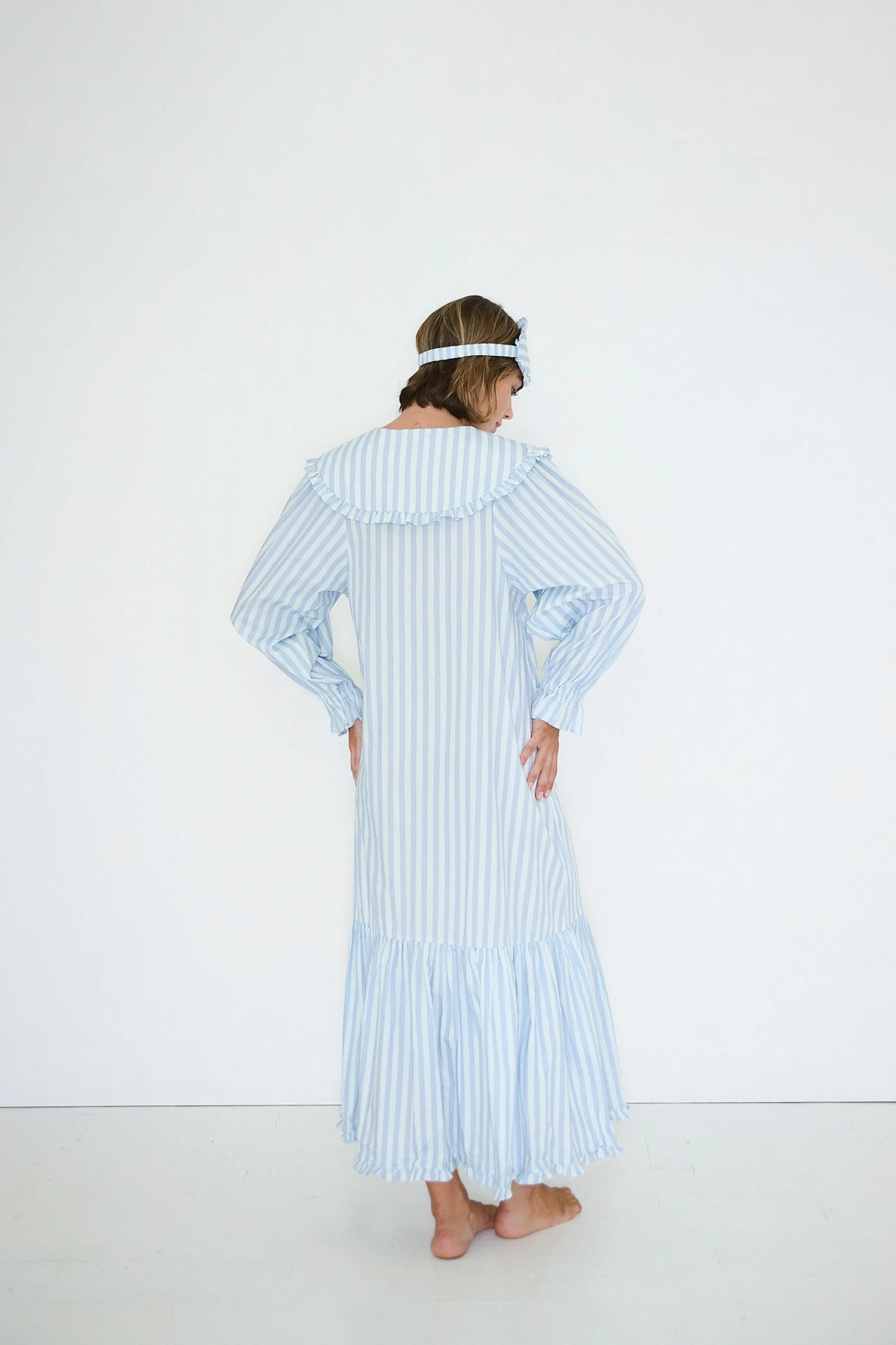 the tiny big sister striped nightgown