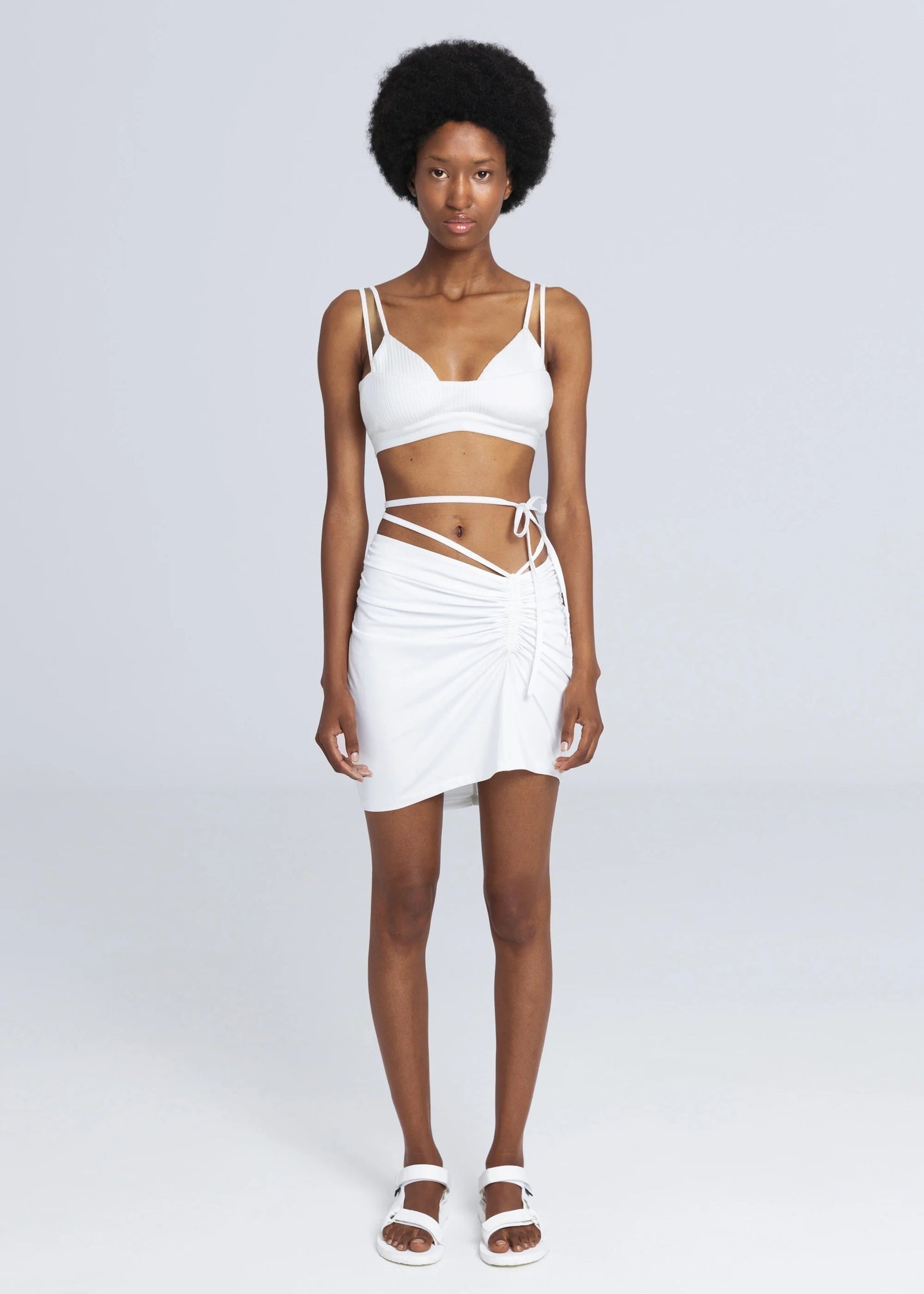 esthé strappy mini skirt