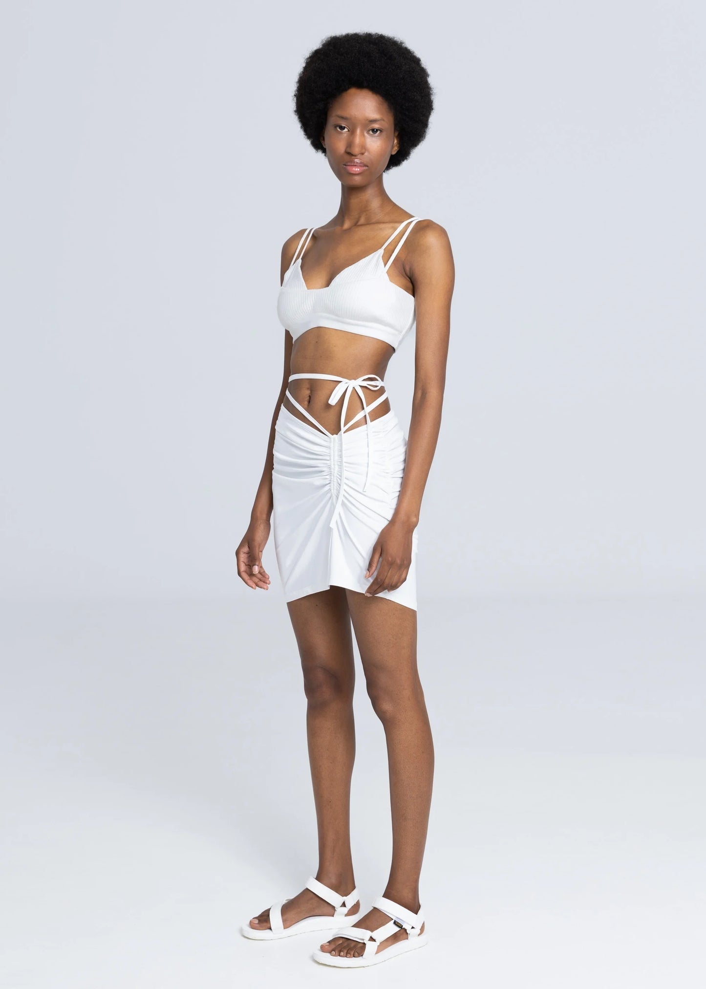 esthé strappy mini skirt