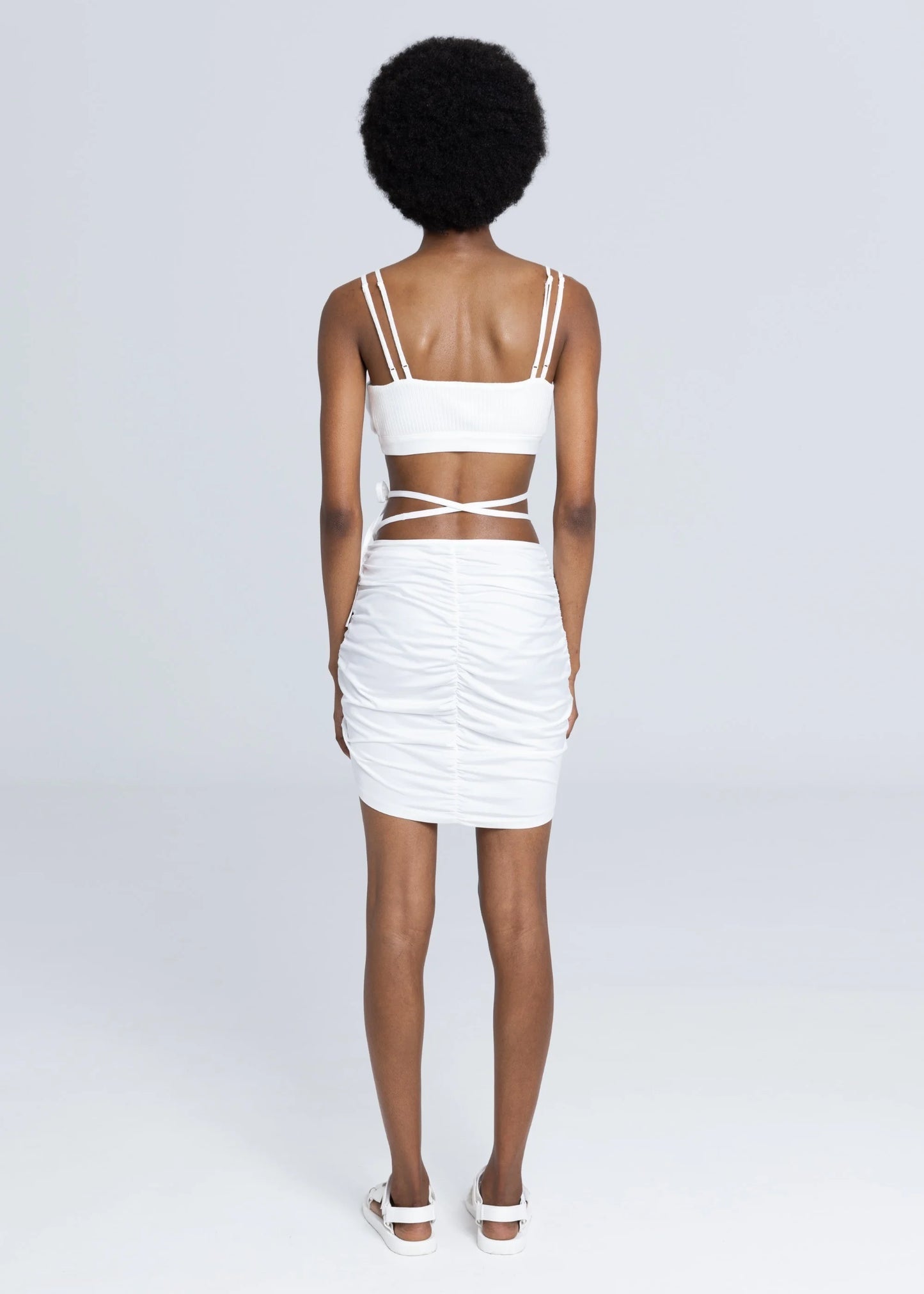 esthé strappy mini skirt