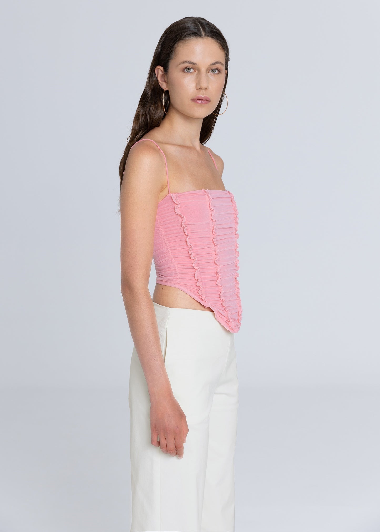 esthé gathered corset strappy top