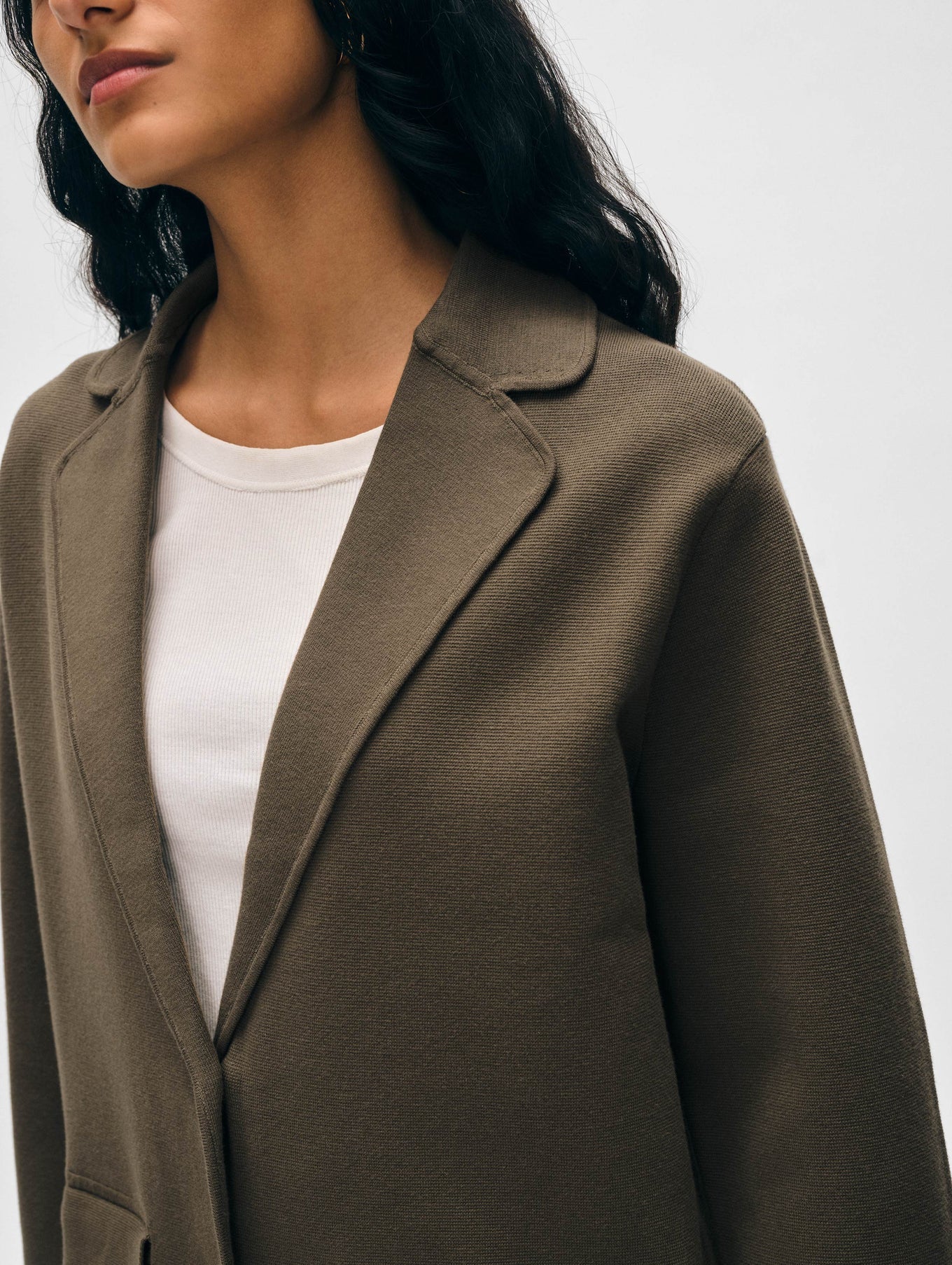 white+warren superfine organic cotton oversized blazer