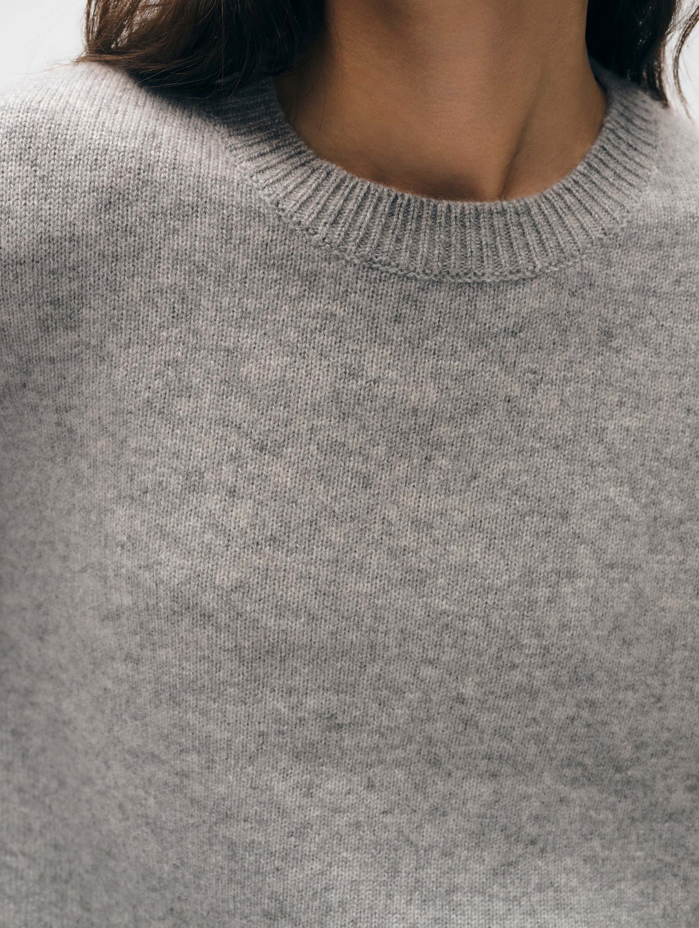 white+warren cashmere rib trim crewneck