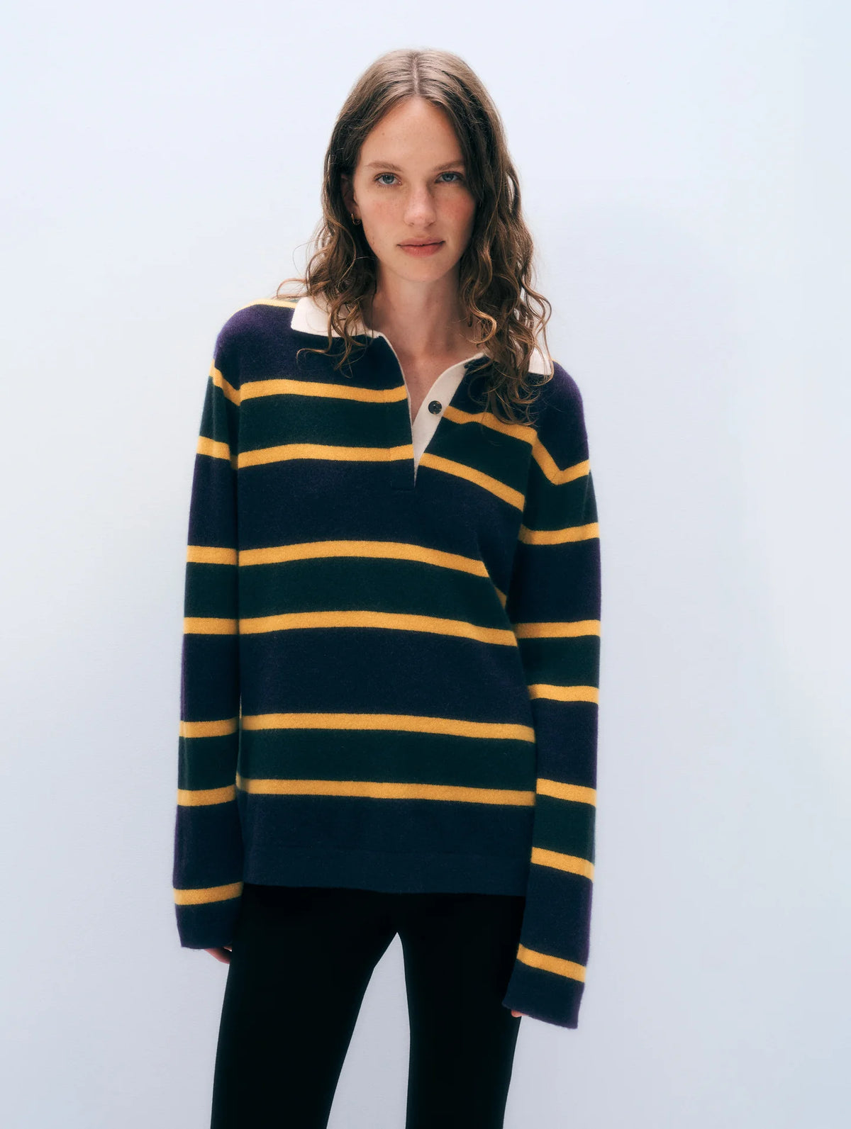 white+warren cashmere rugby polo