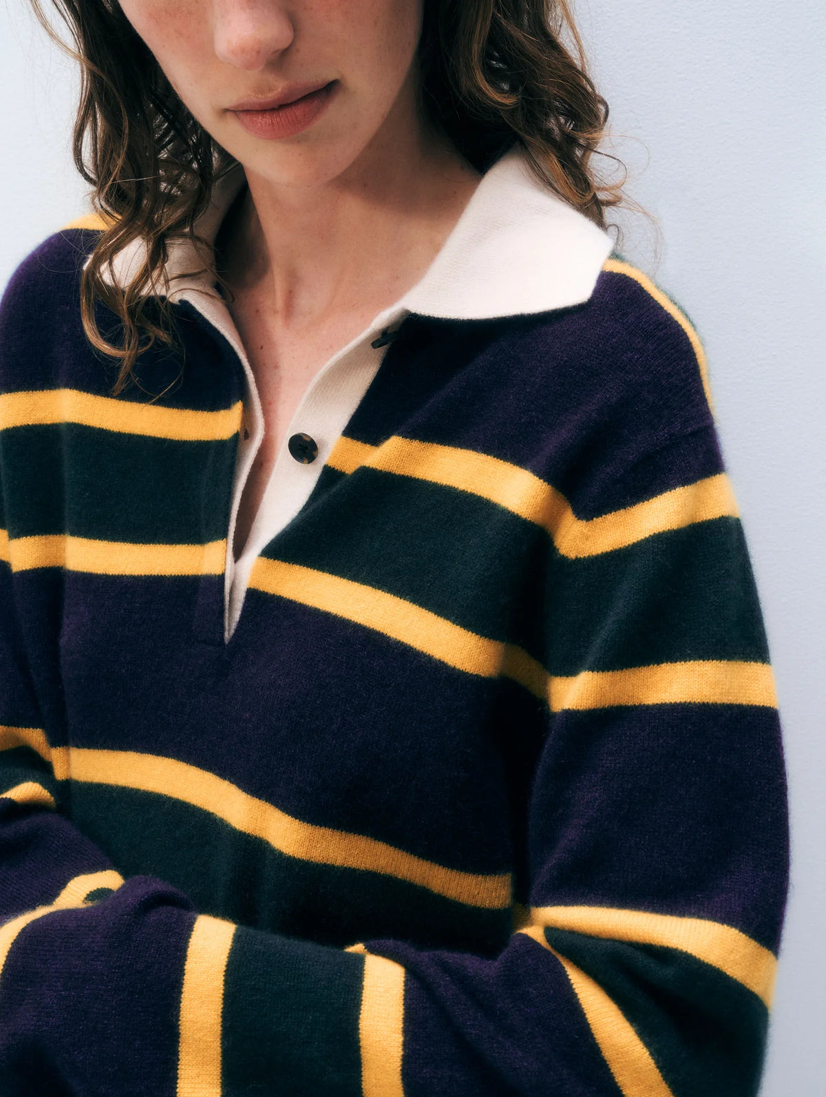 white+warren cashmere rugby polo