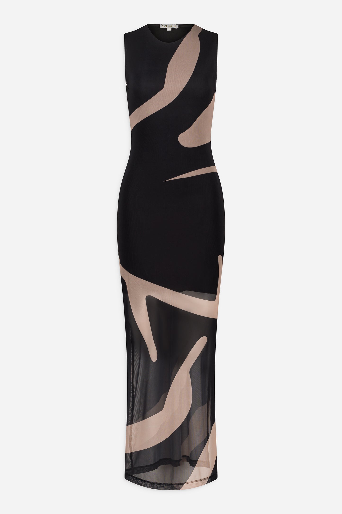 saemdi abstract mesh dress