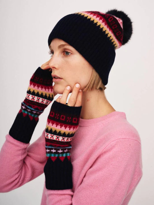 white+warren cashmere fair isle handwarmer