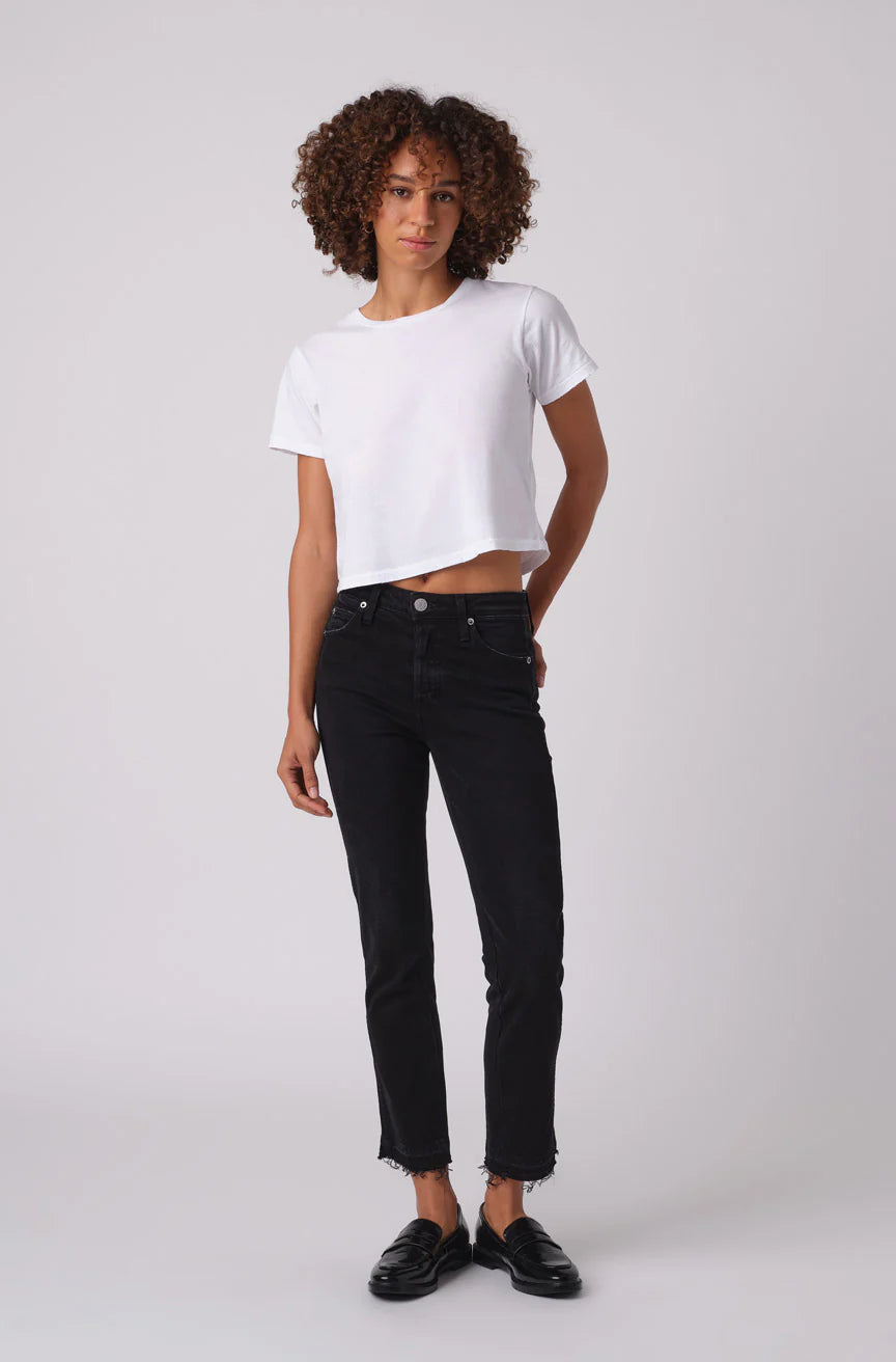 amo babe high rise slim straight jeans