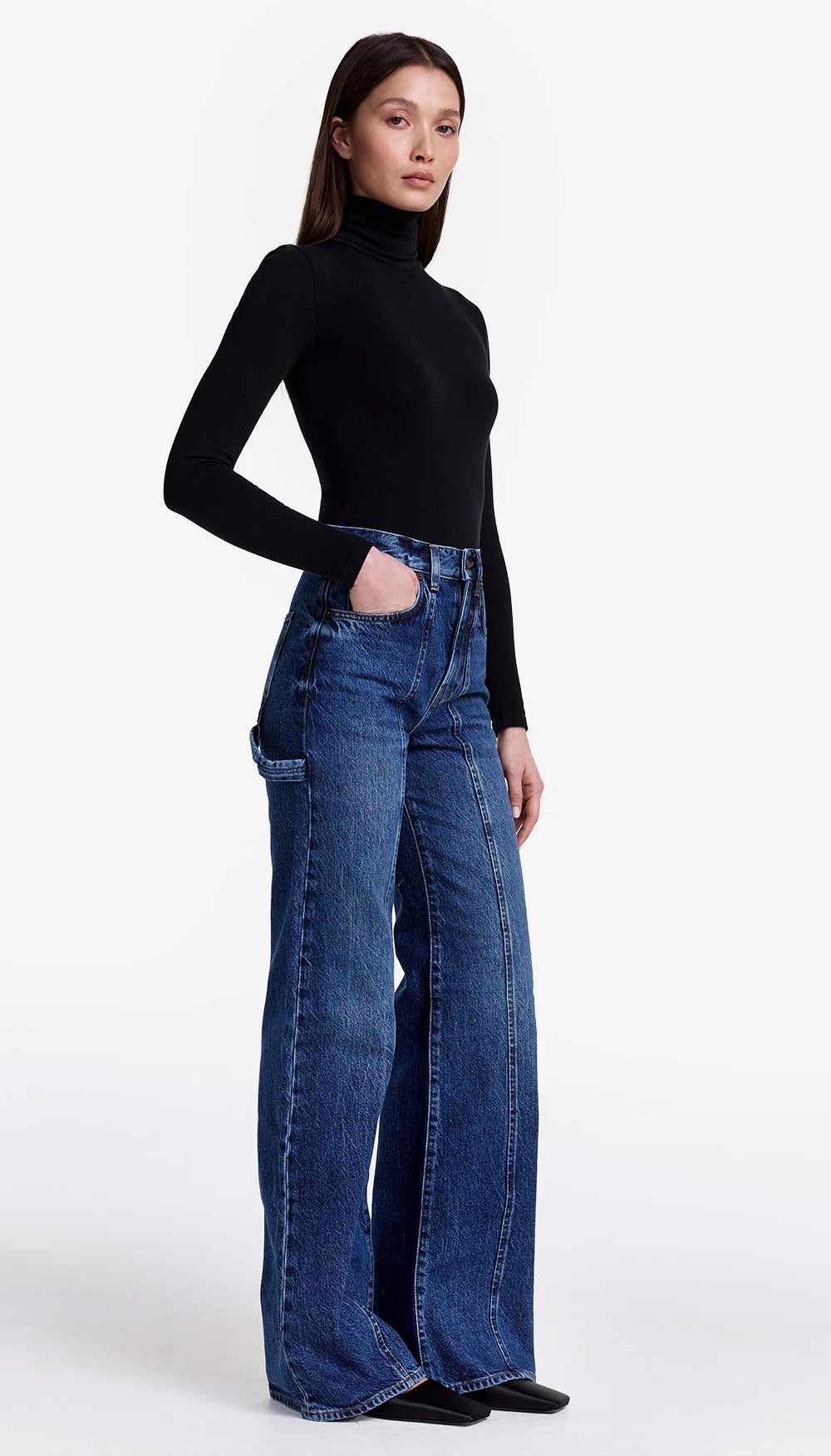 smythe dove carpenter high rise wide leg jean