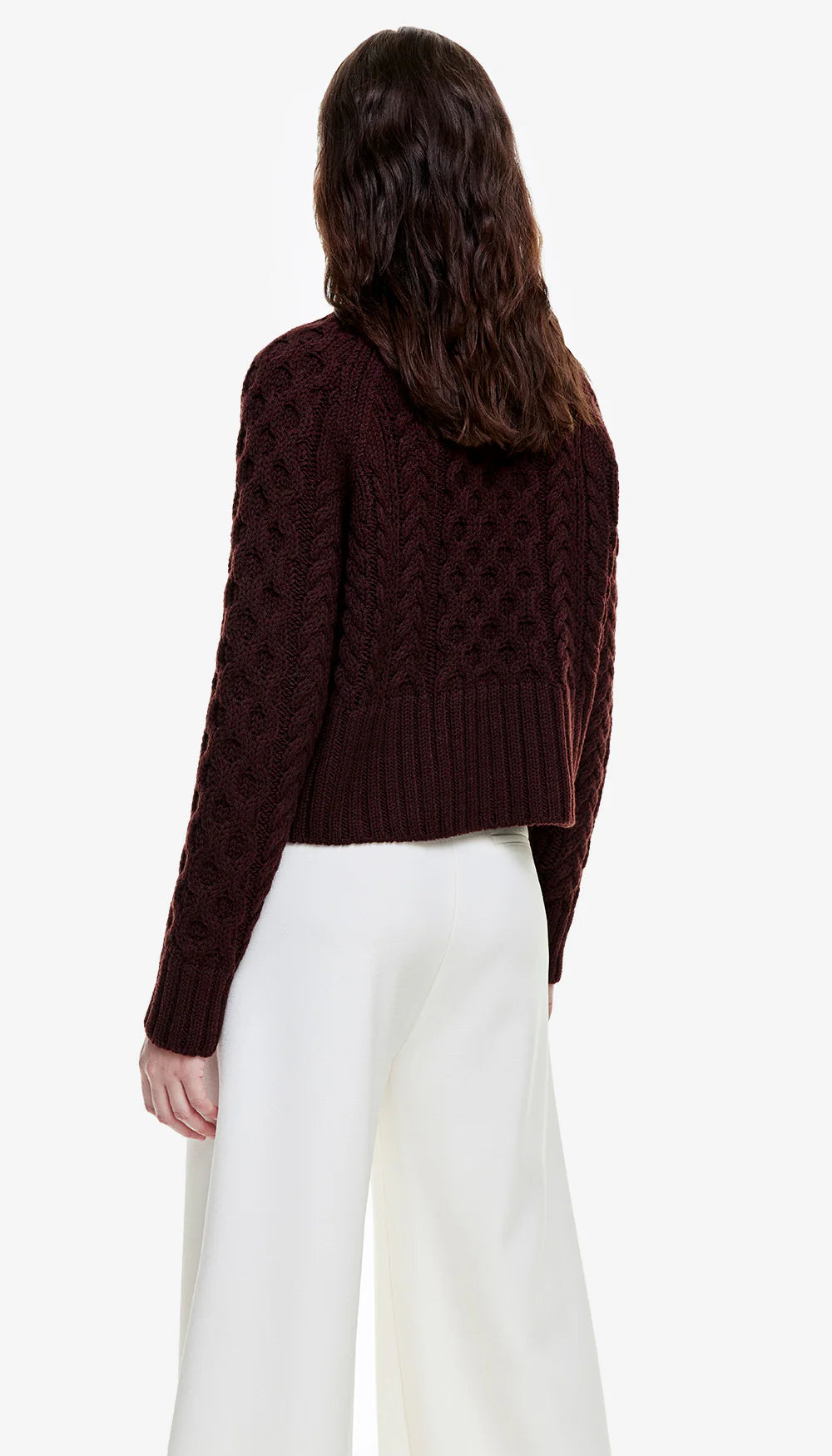 smythe cable-knit cropped crewneck