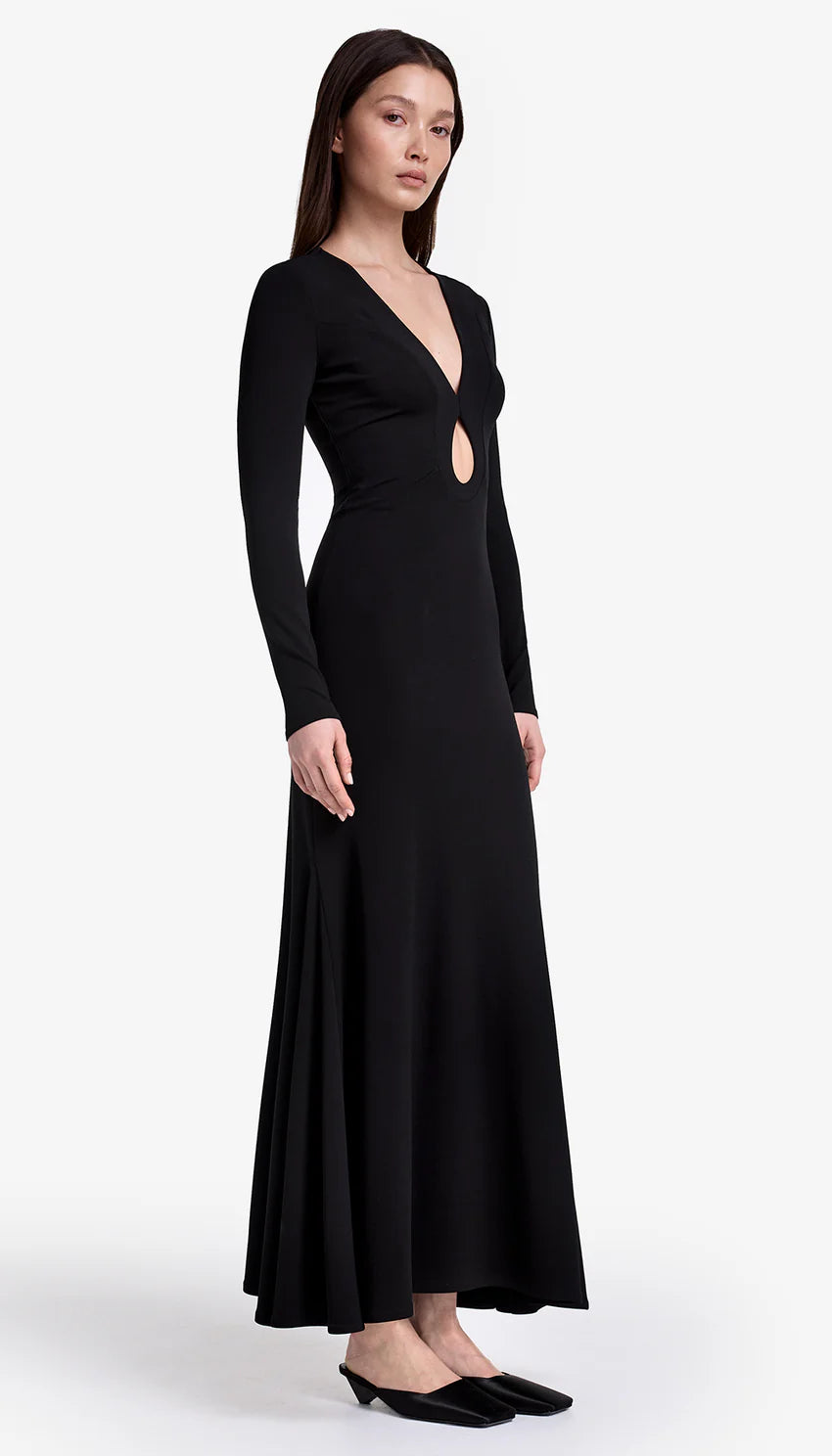 smythe keyhole maxi dress
