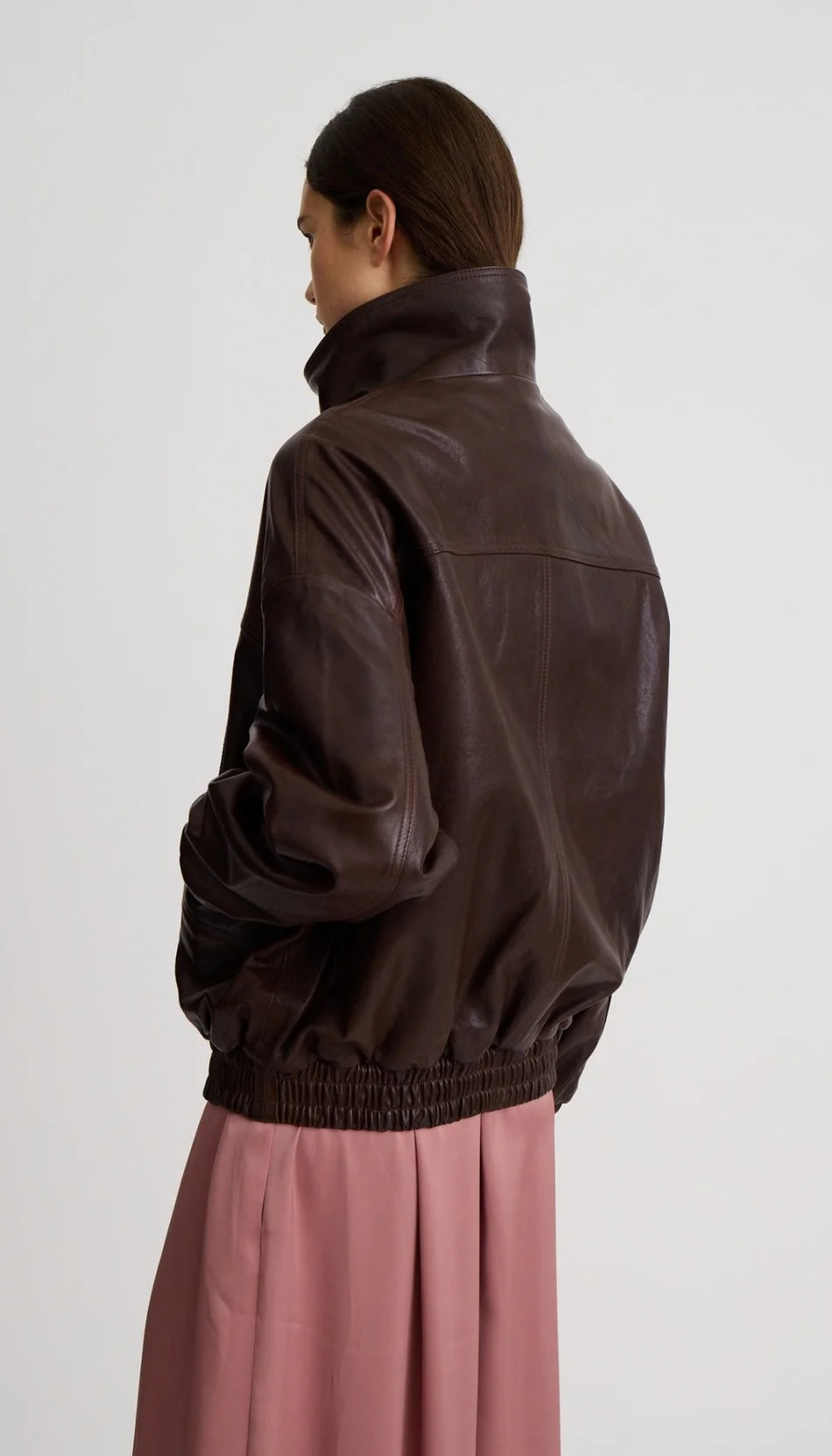 smythe oversized leather bomber