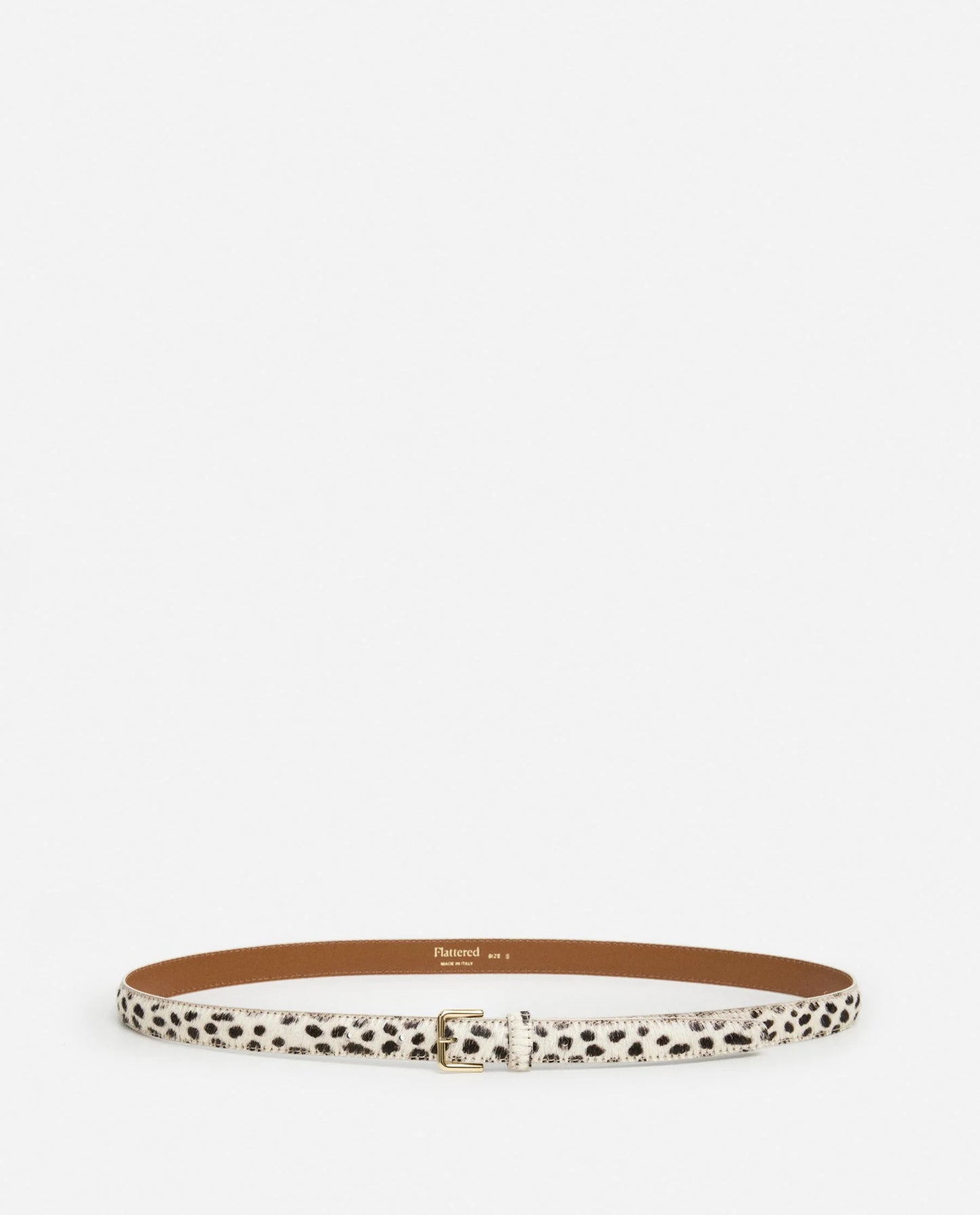 flattered barbara leather hair belt