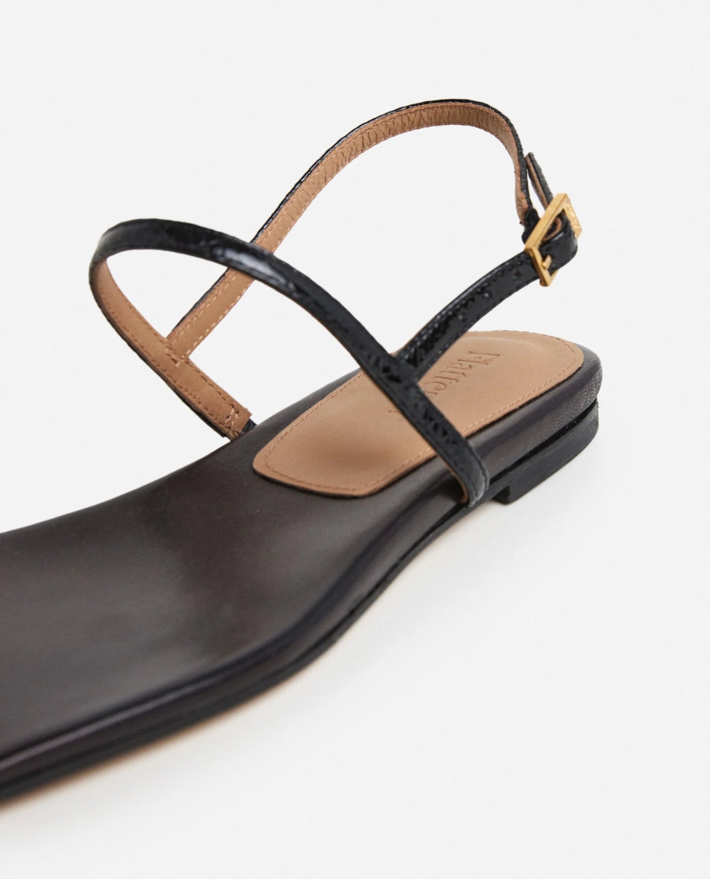 flattered idris leather snake sandal