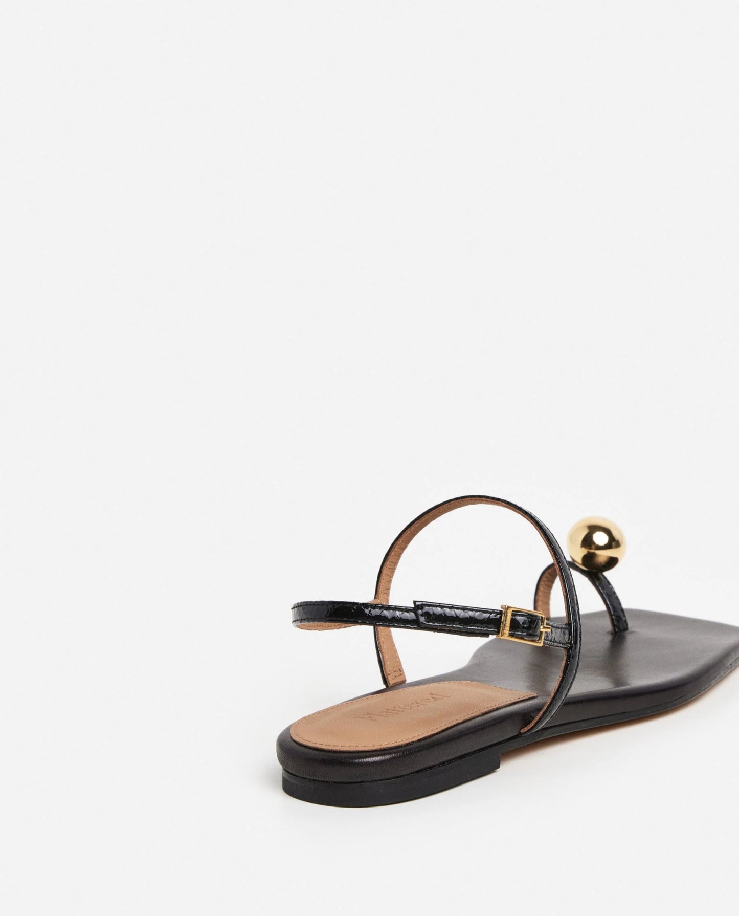 flattered idris leather snake sandal