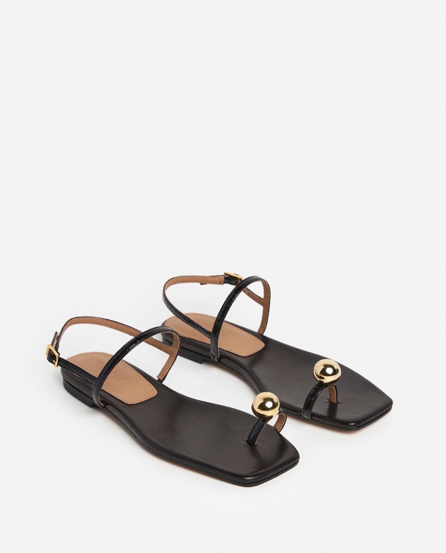 flattered idris leather snake sandal