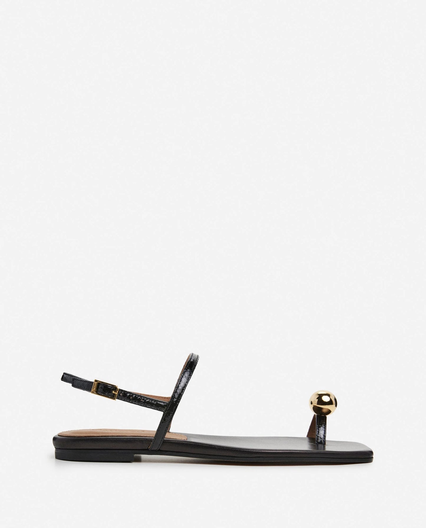 flattered idris leather snake sandal