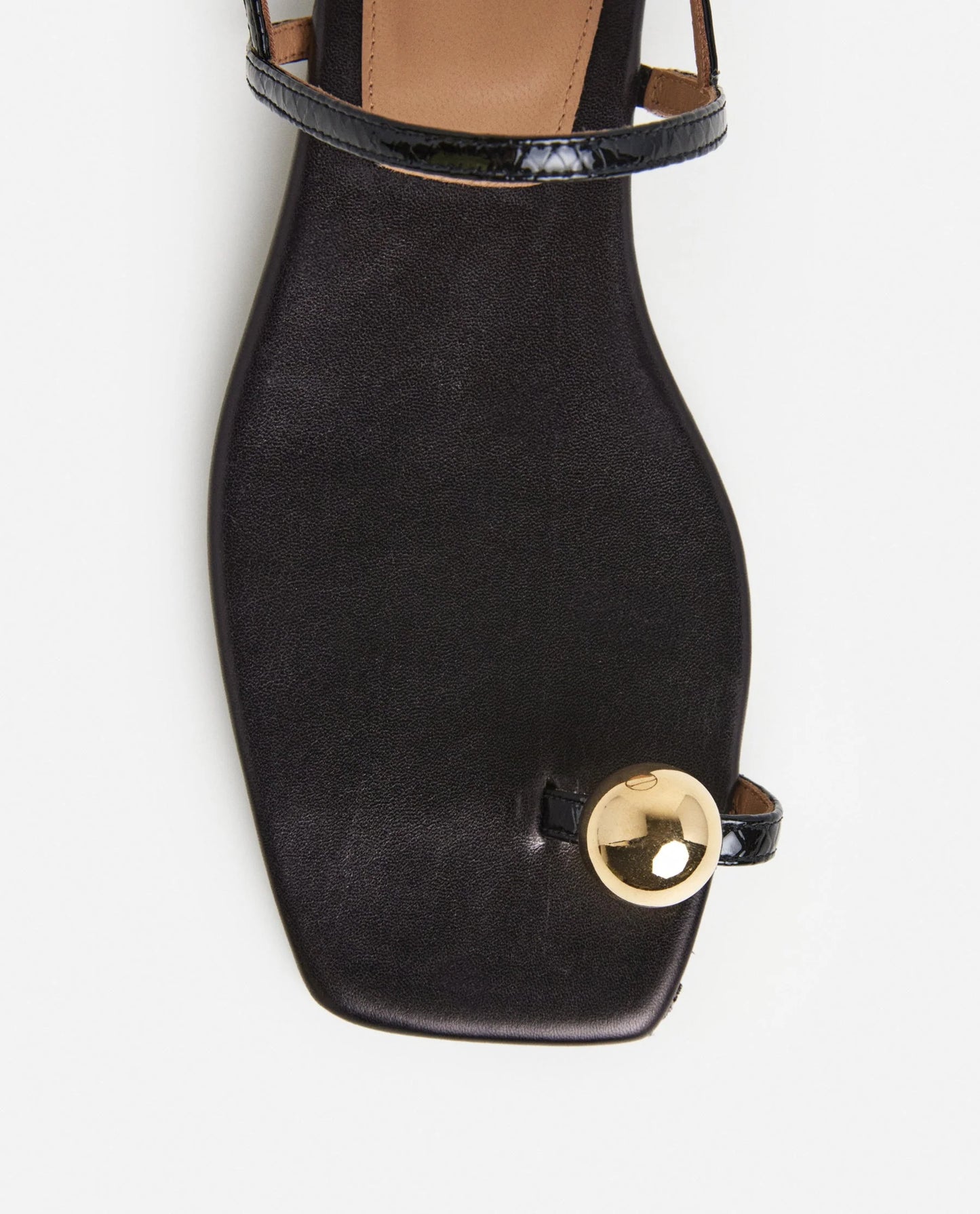 flattered idris leather snake sandal