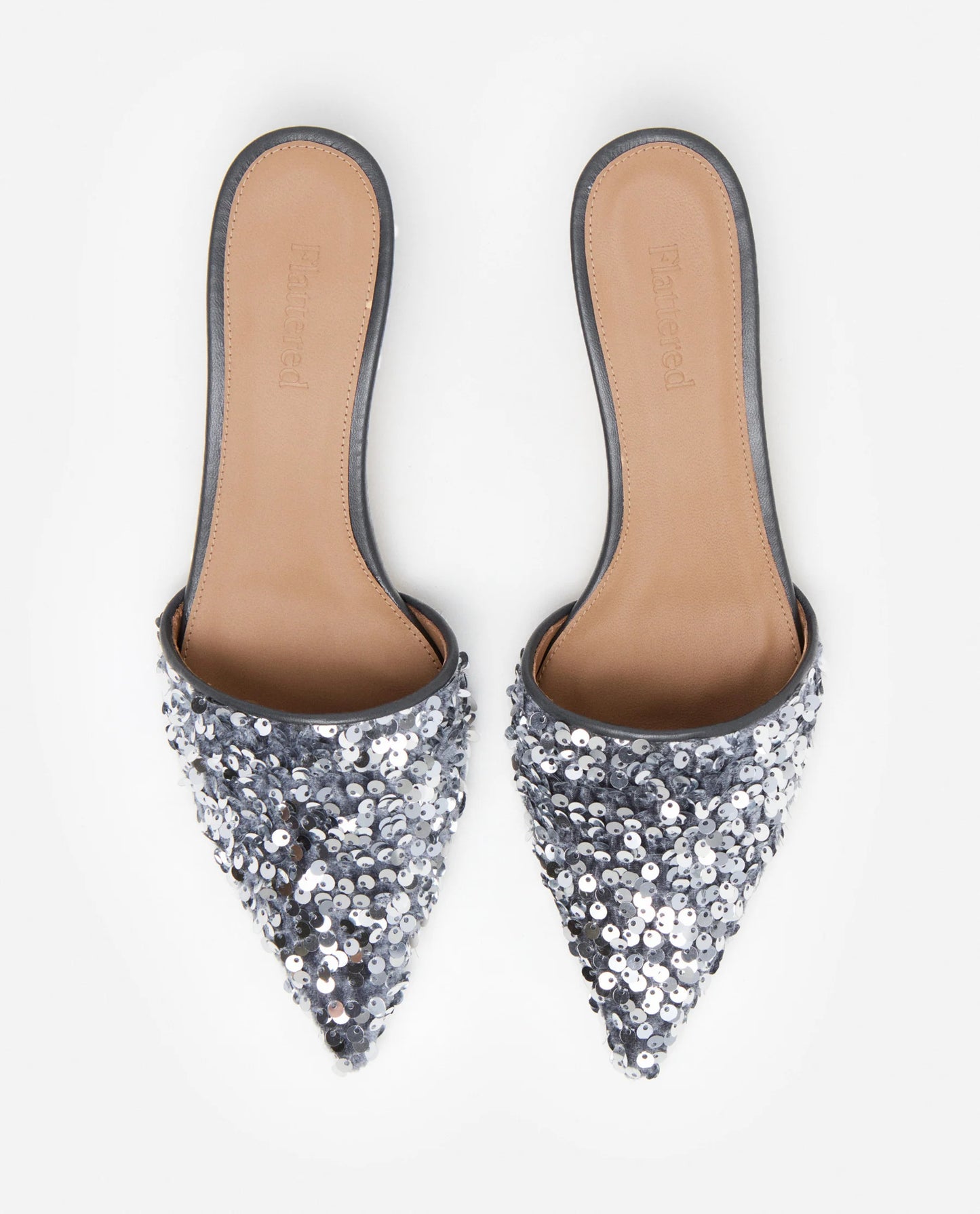 flattered noomi sequins heel