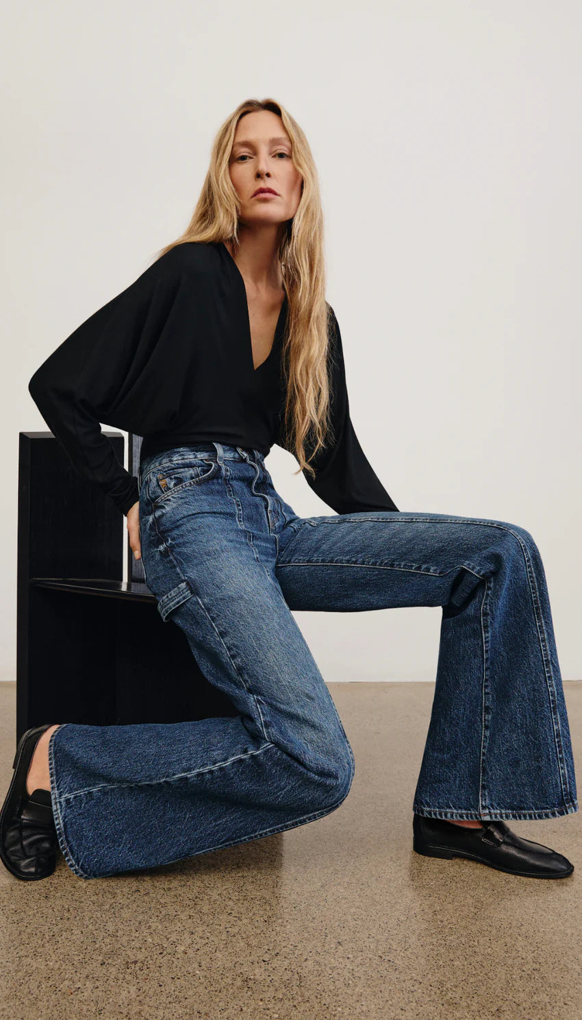smythe dove carpenter high rise wide leg jean