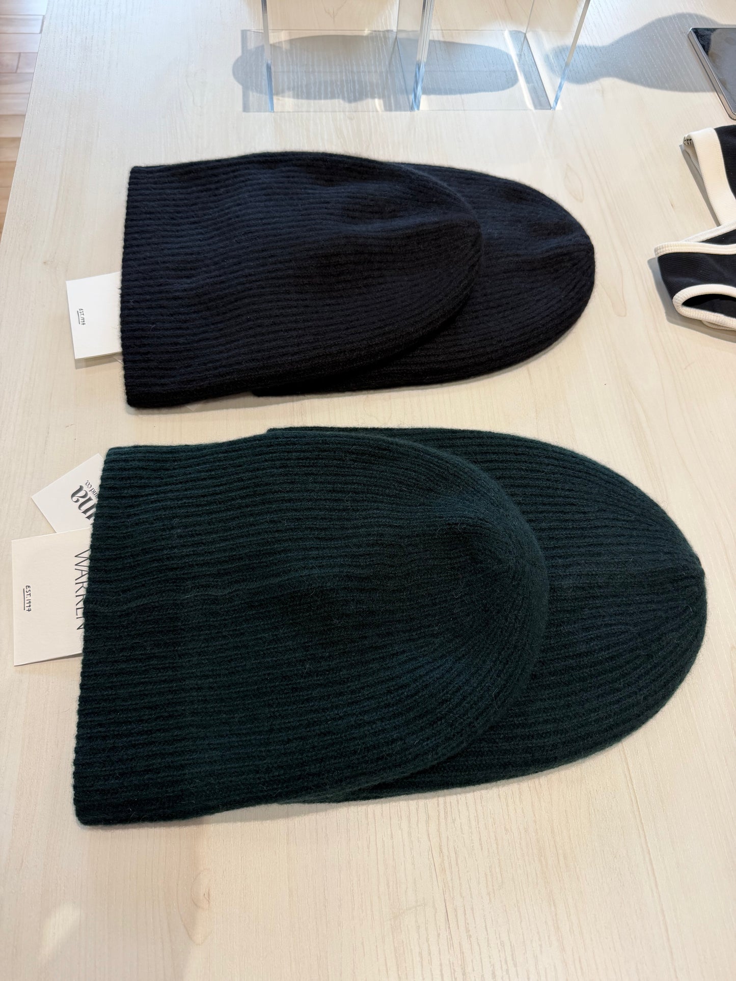 white+warren cashmere plush rib beanie