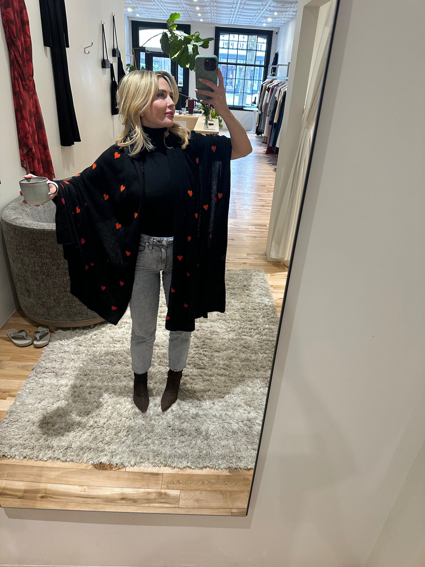 preloved white+warren ombre heart wrap