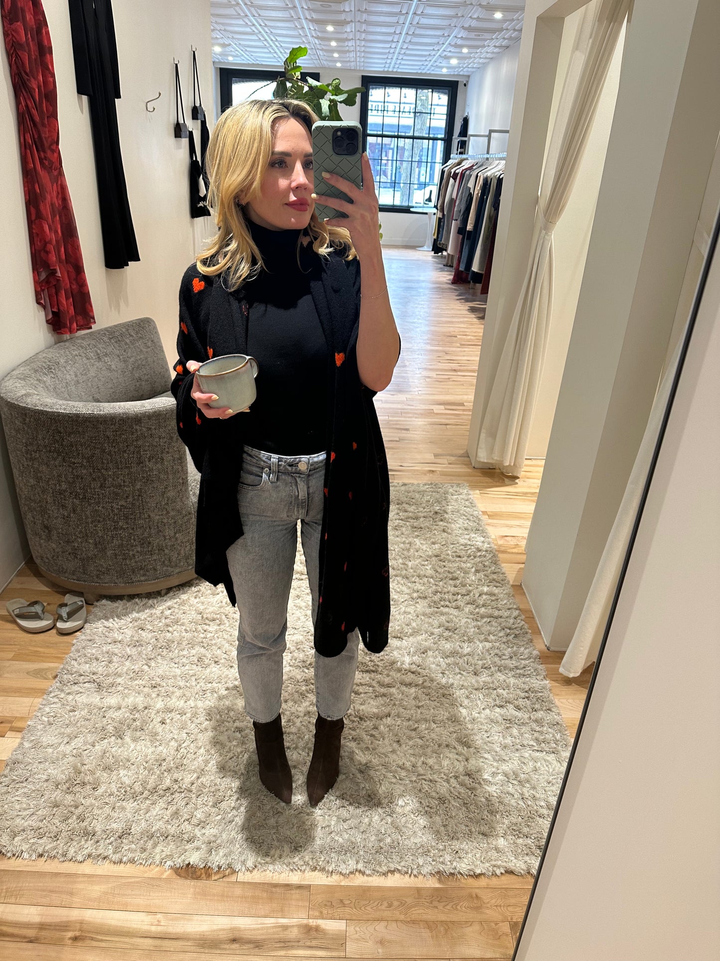 preloved white+warren ombre heart wrap