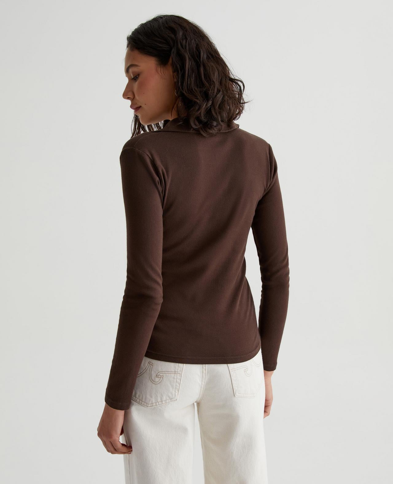 ag gia long sleeve johnny collar