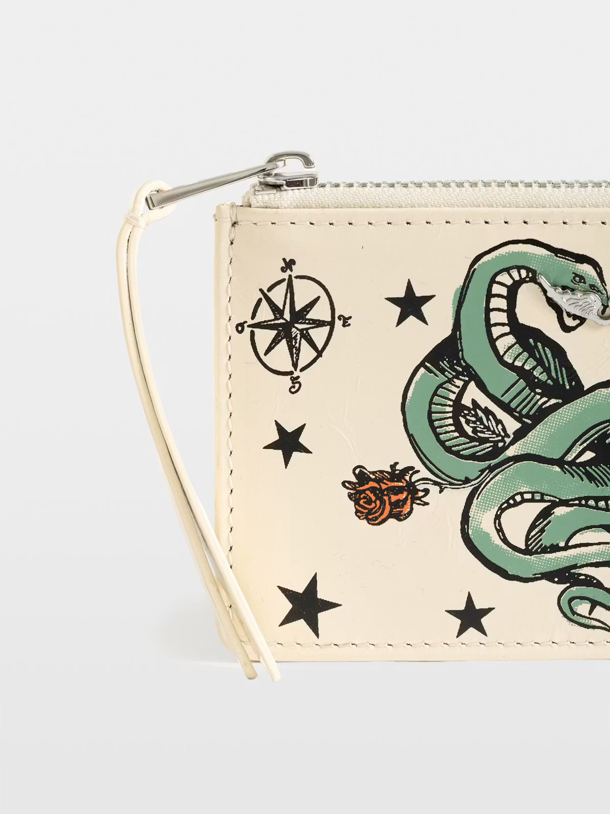 zadig&voltaire tattoo leather card holder