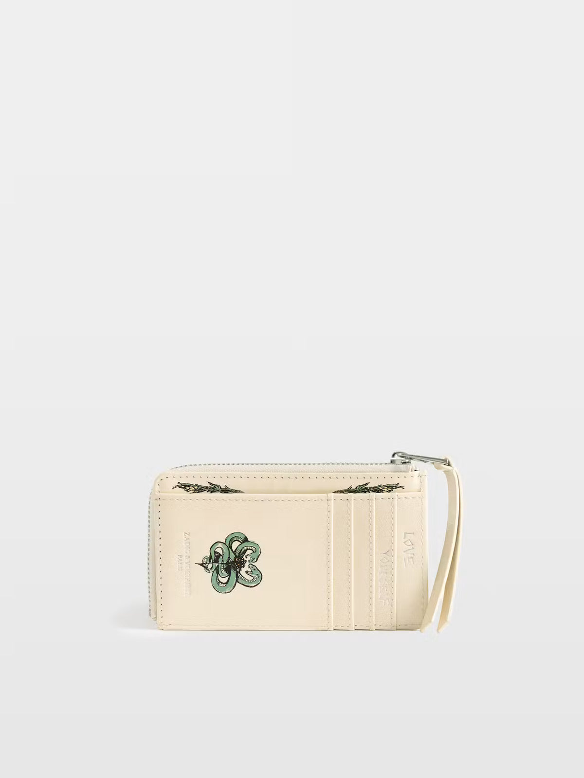 zadig&voltaire tattoo leather card holder